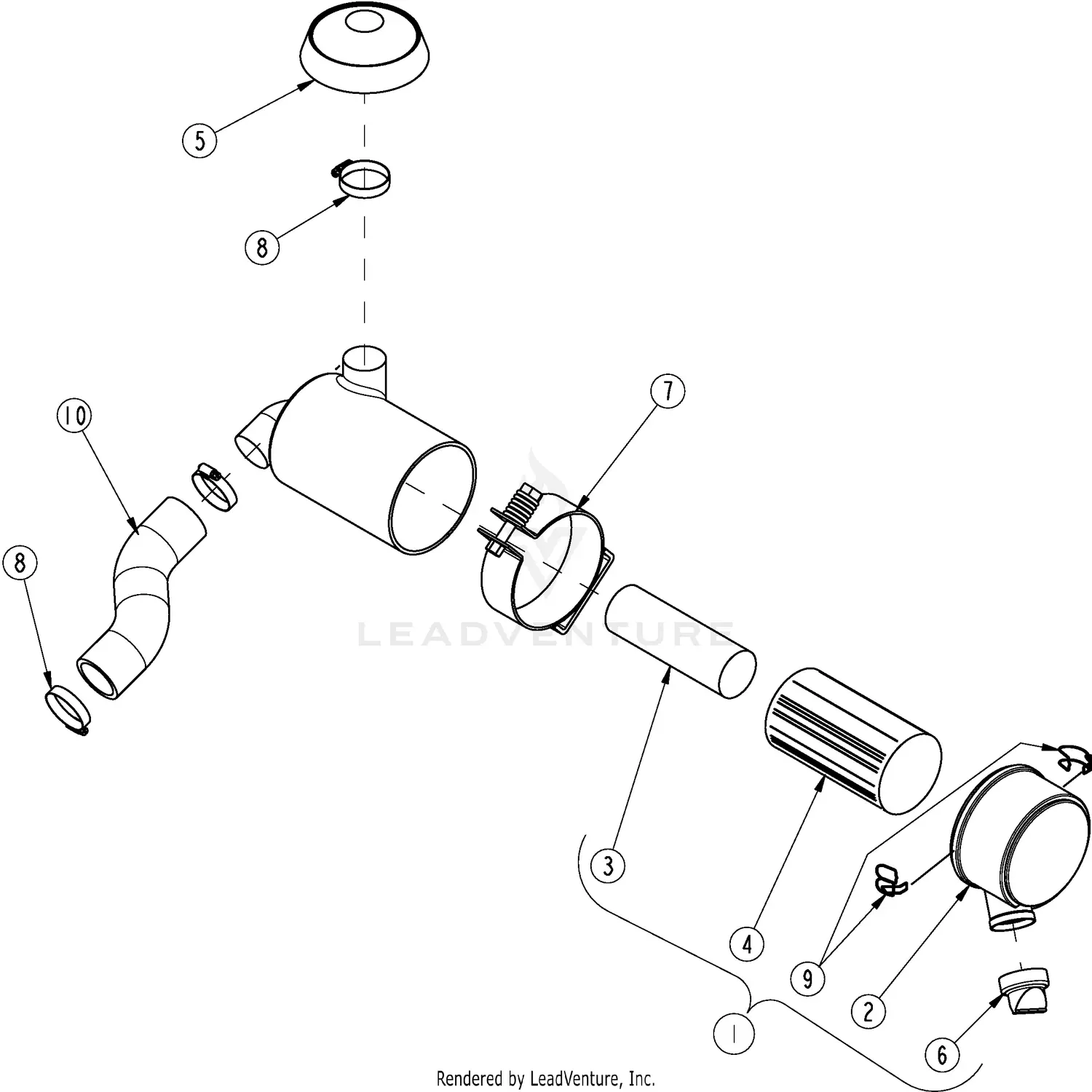 Land Pride ZXT60 Parts Diagrams