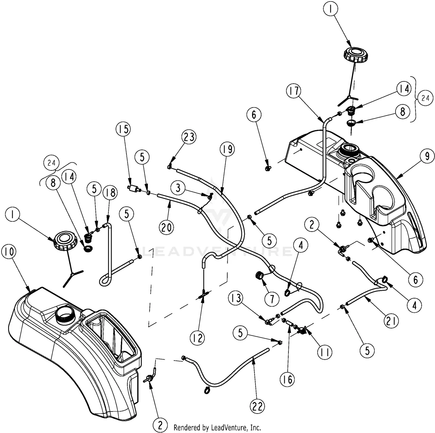 Land Pride ZXT60 Parts Diagrams