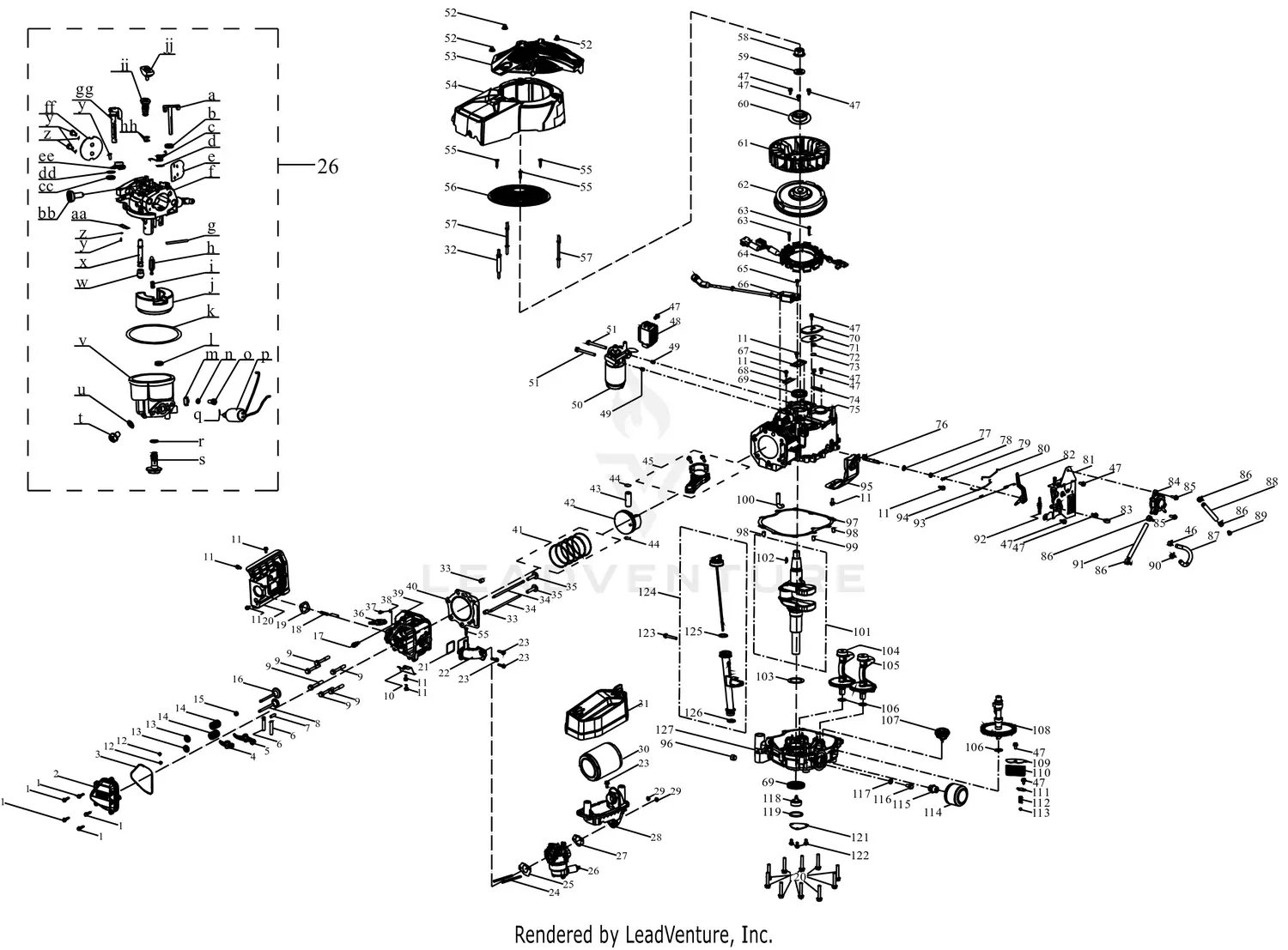 MTD 8X90Z0 547cc Engine Parts Diagrams