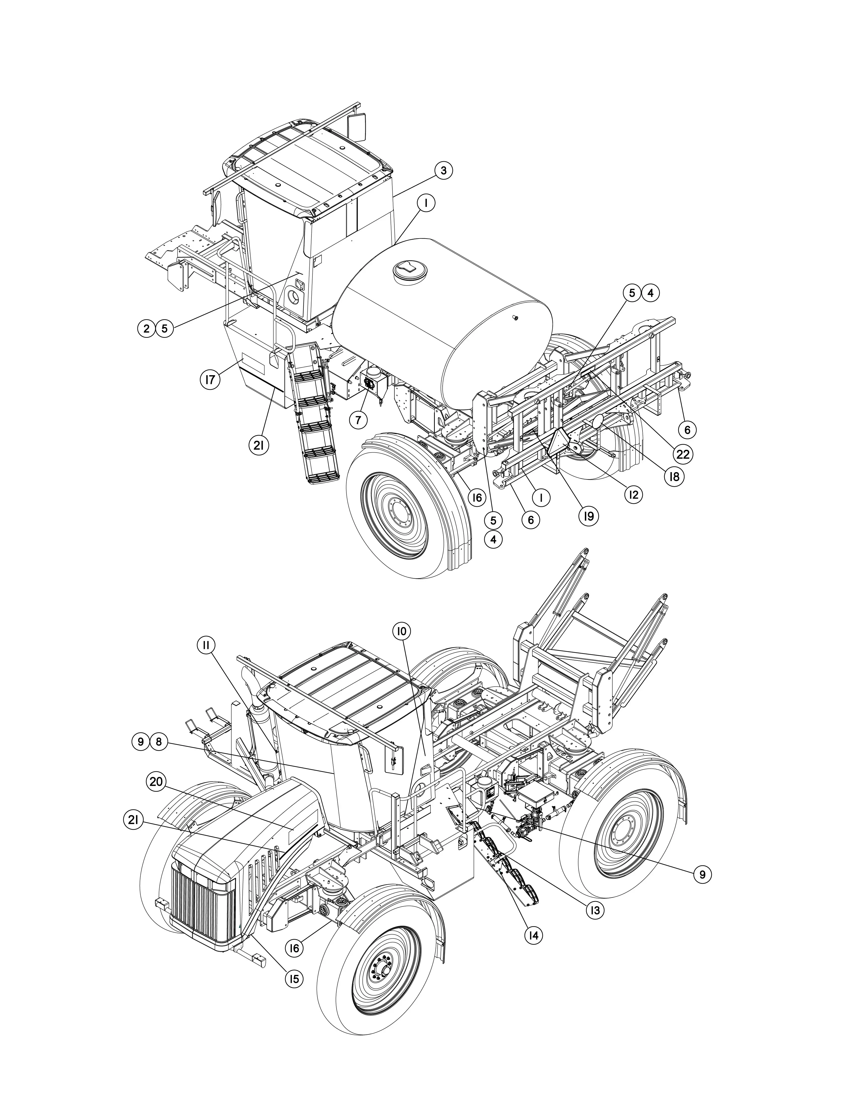 Miller A40 CONDOR SPRAYER 08/07 06/09 Parts Diagrams
