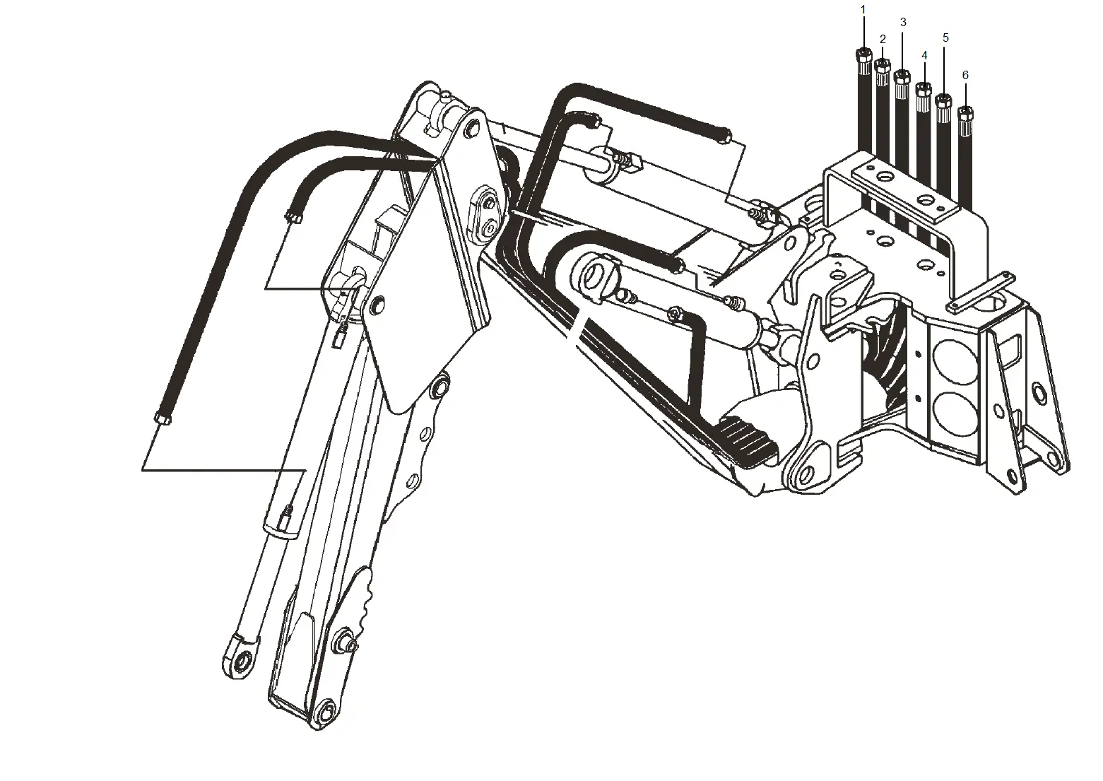 Bradco Backhoe 3511B CAT II 3-PT Hitch Parts Diagrams