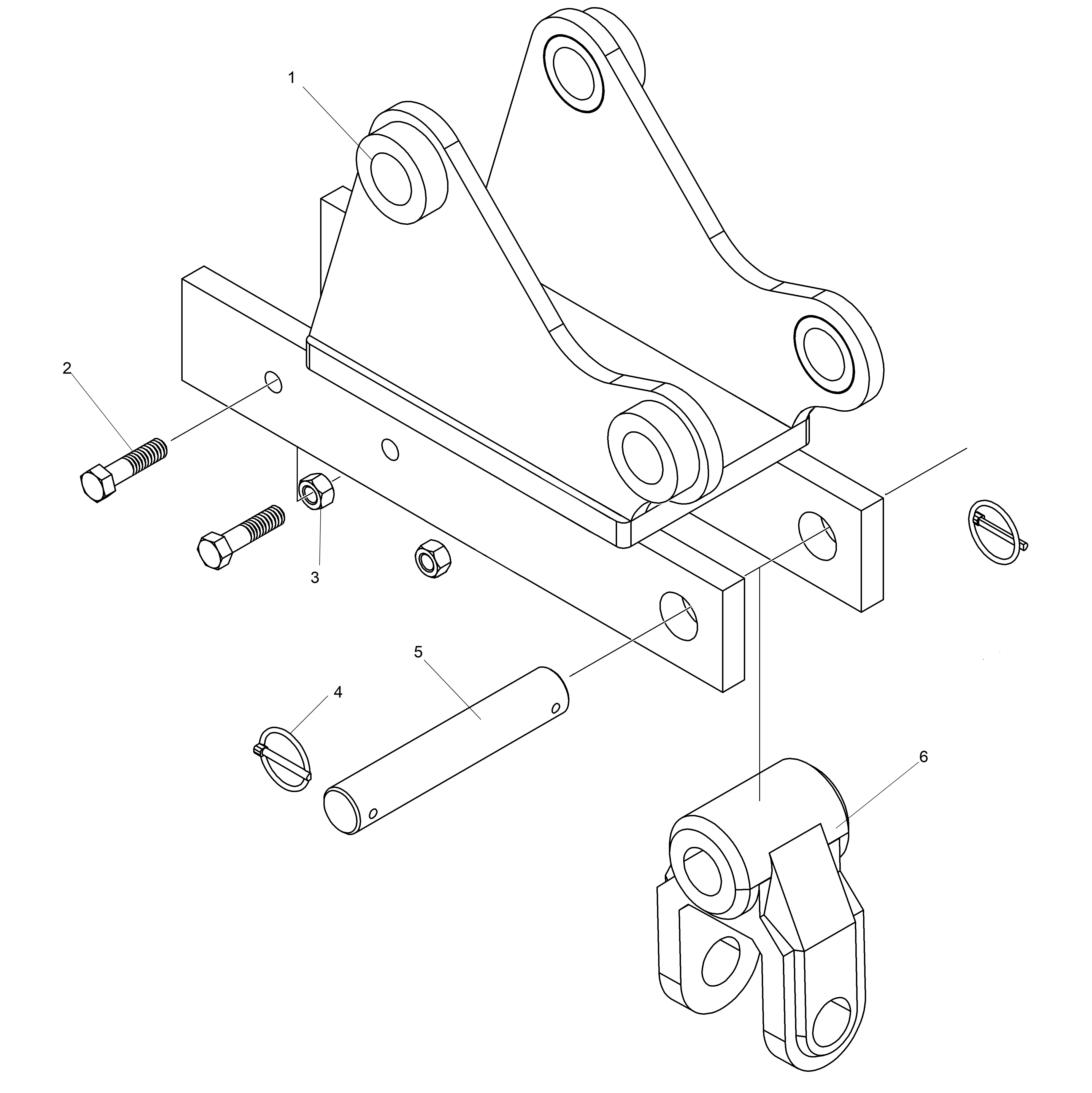Bradco Backhoe 3511B CAT II 3-PT Hitch Parts Diagrams