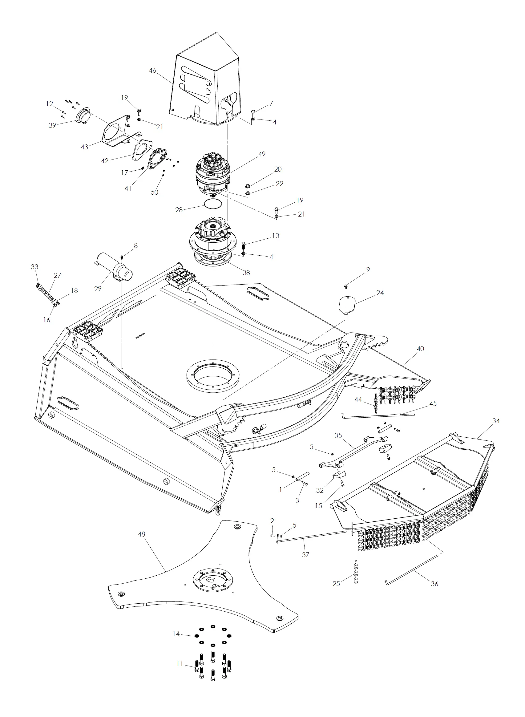 Bradco Brush Cutter Ground Shark High Performance Parts Diagrams
