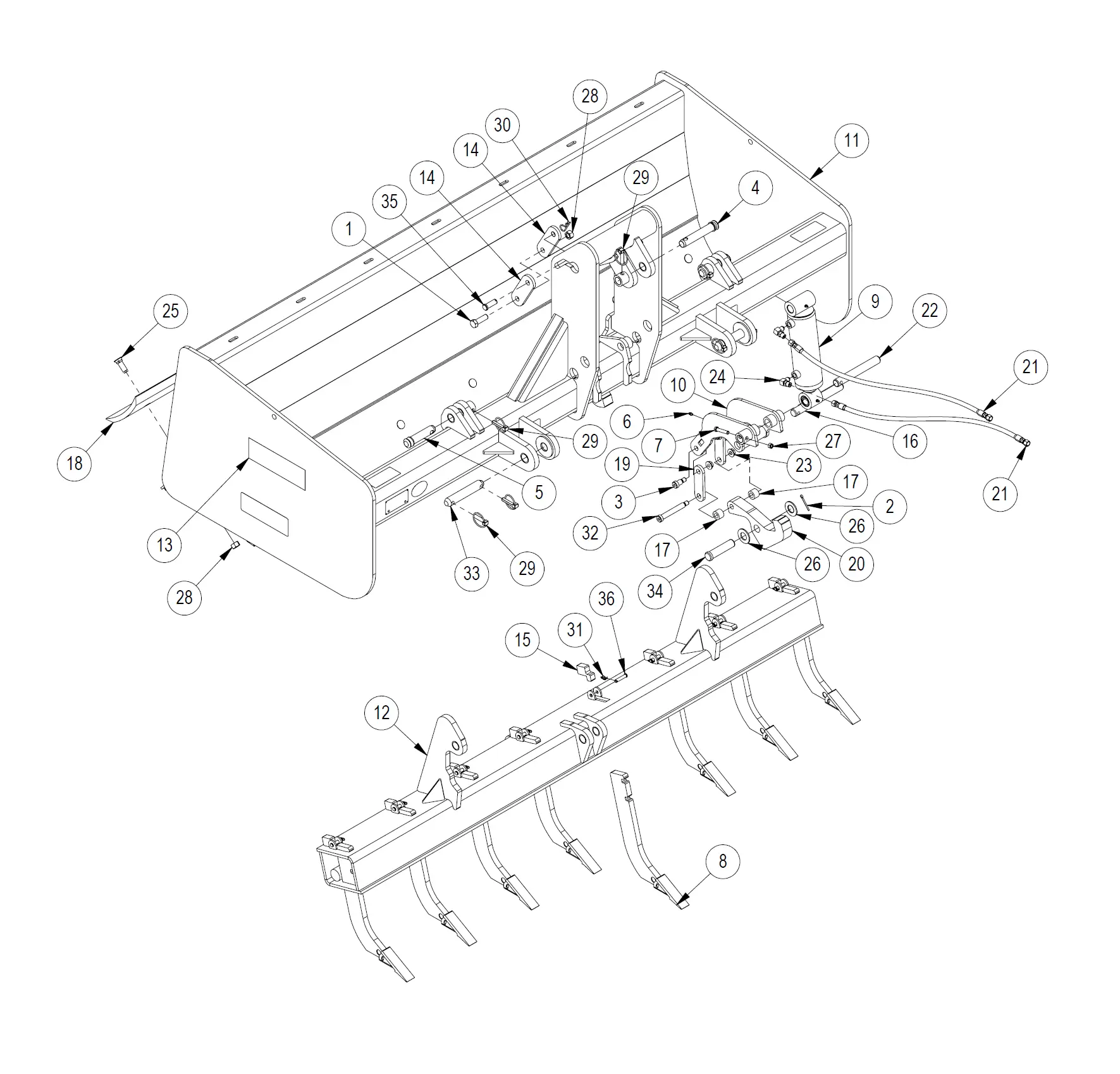 FFC Box Scraper 138 Series Parts Diagrams