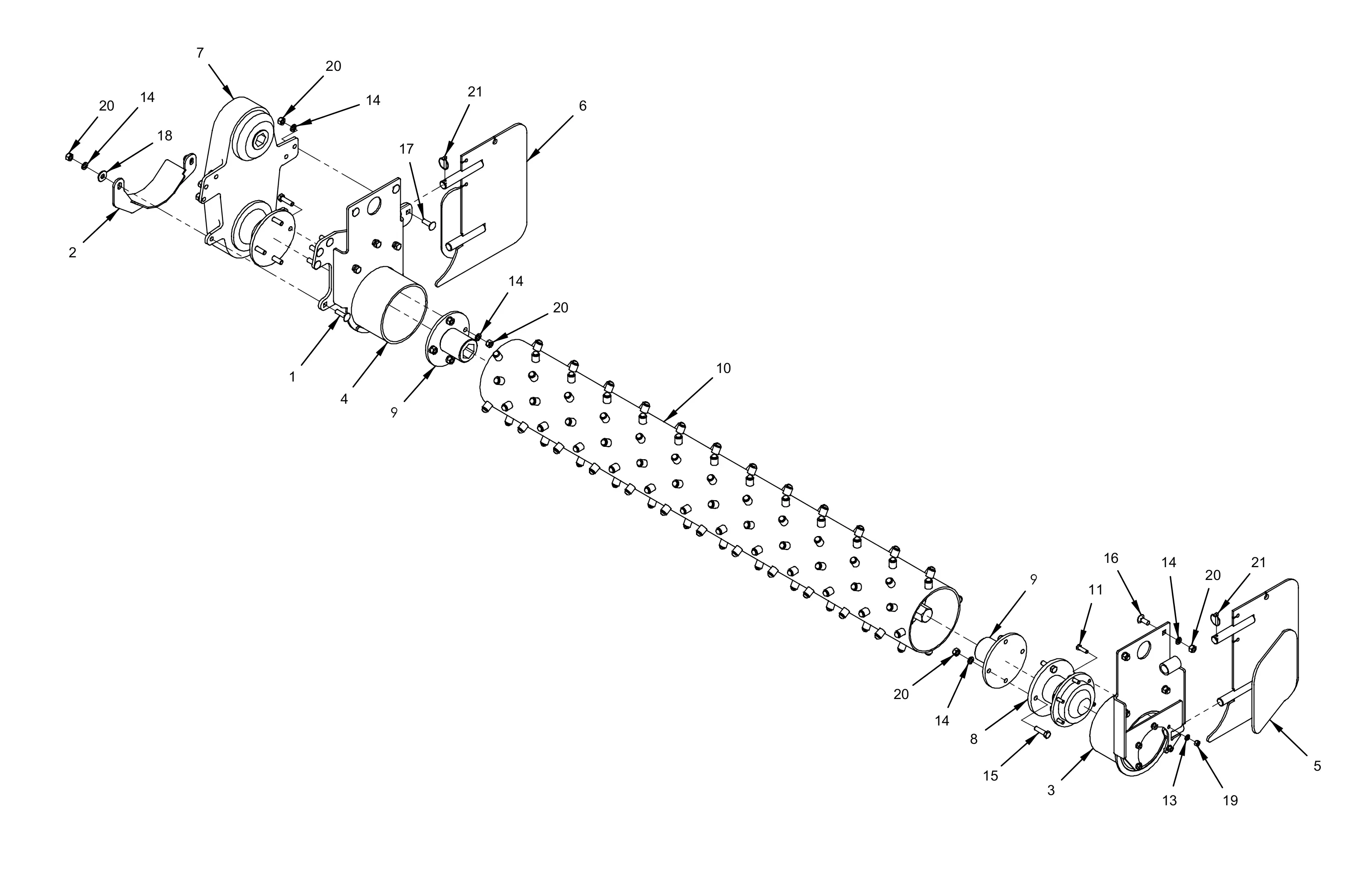 FFC Power Rake Parts Diagrams