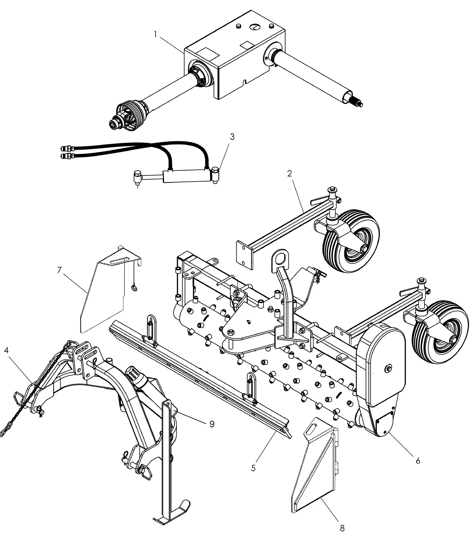Harley TM7 Power Box Rake Parts Diagrams