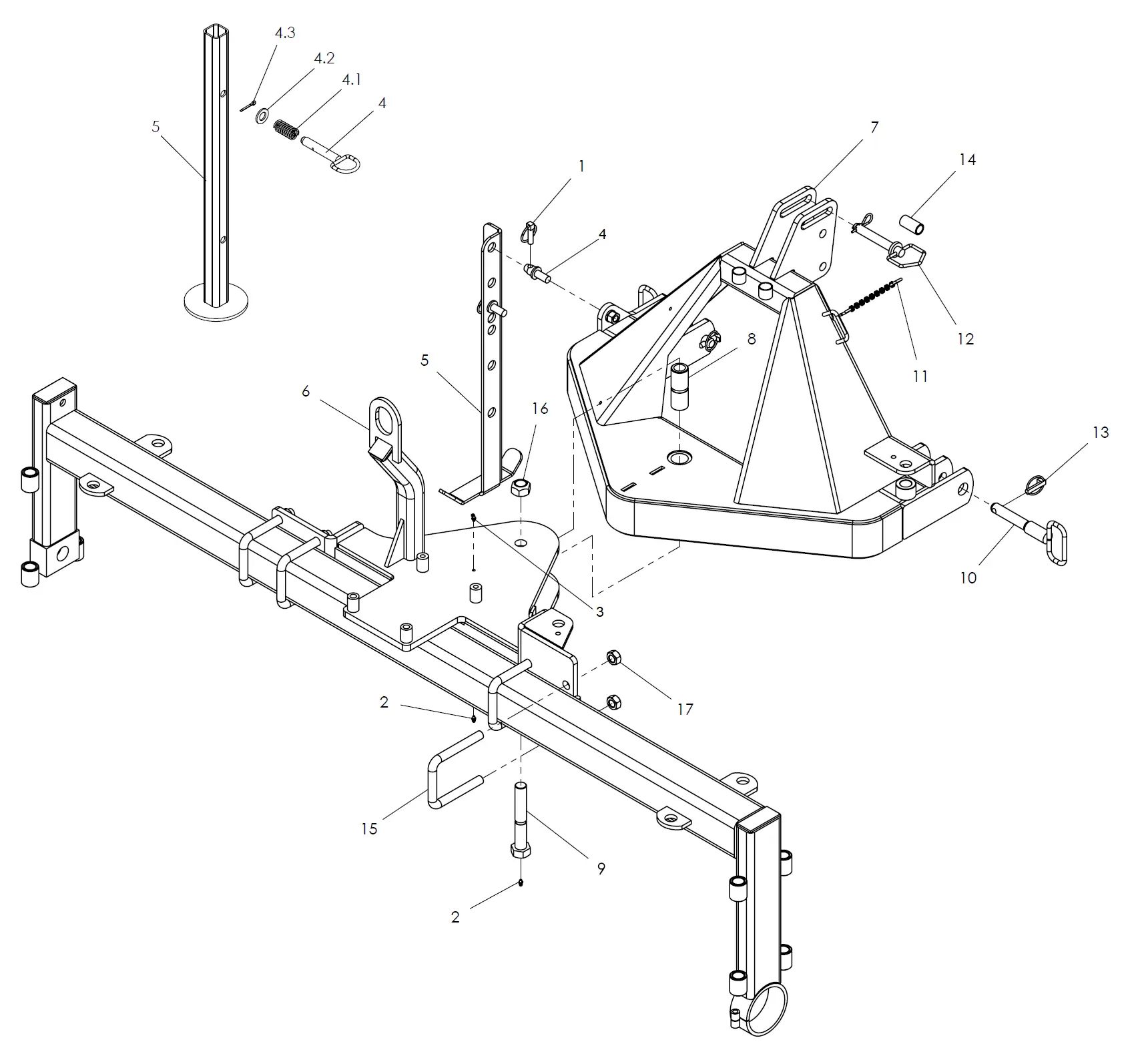 Harley TM7 Power Box Rake Parts Diagrams