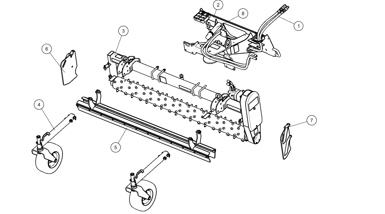 Harley MX8 Power Box Rake Parts Diagrams