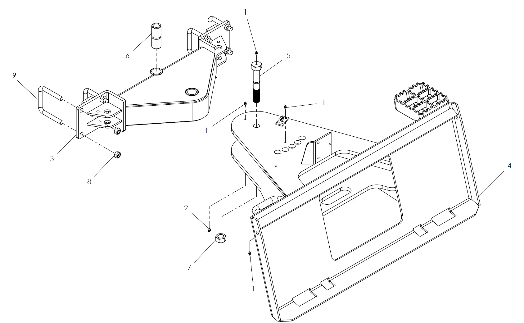 Harley MX8 Power Box Rake Parts Diagrams