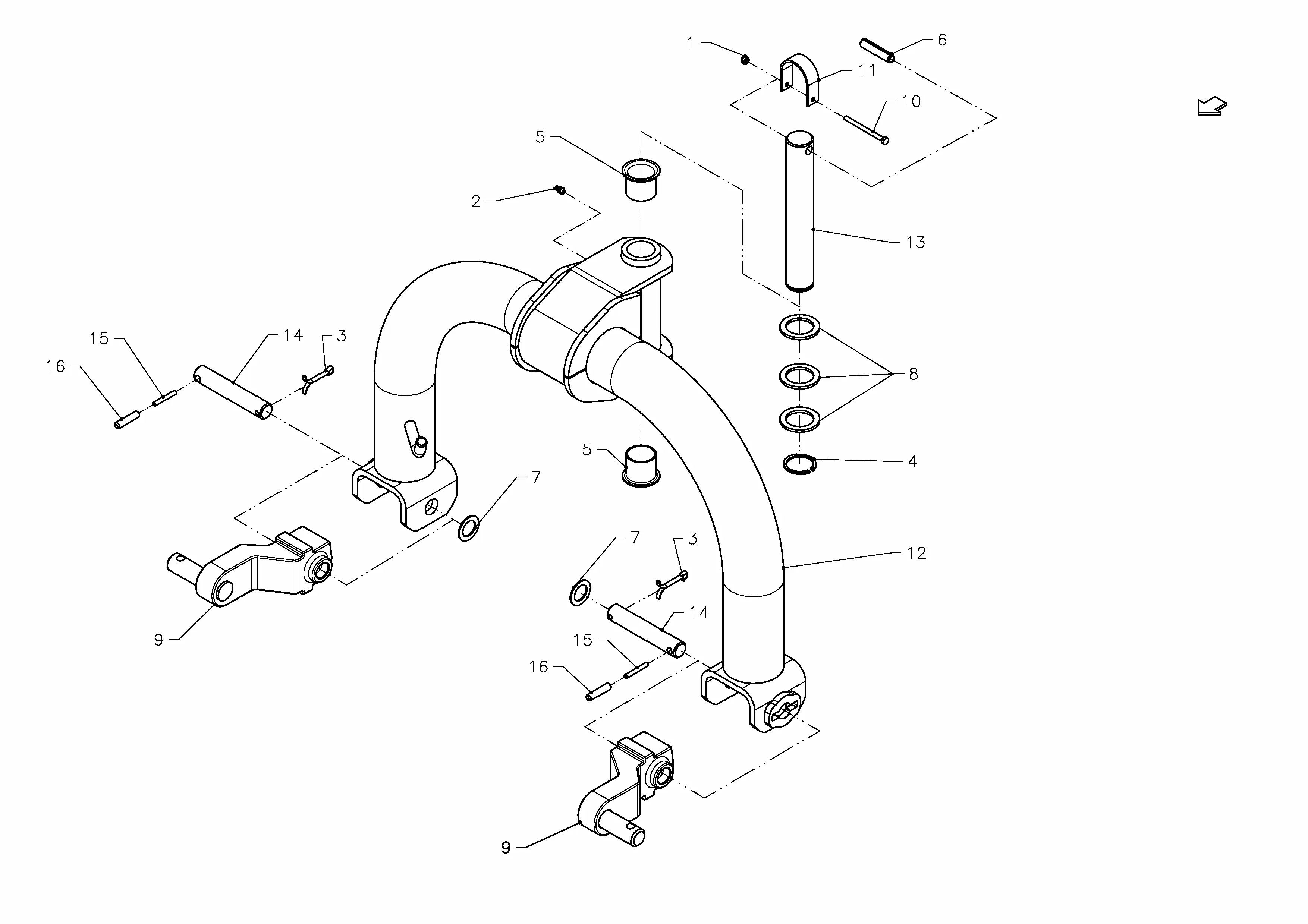 Kverneland 91150 C - 6599 (S/N 0150 - 0199) (2008) Parts Diagrams