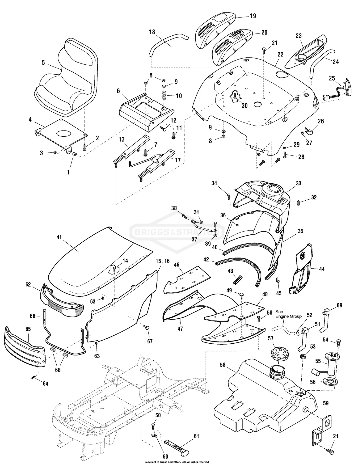 Simplicity 1694417 - Legacy XL, 27HP KOH 4WD Parts Diagrams