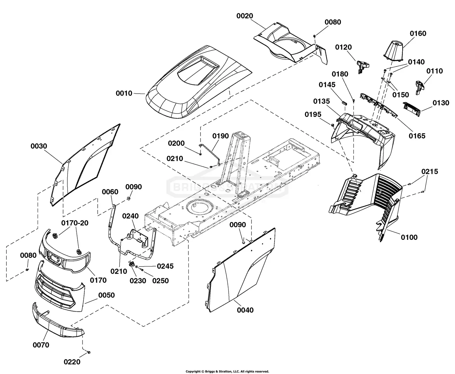 Simplicity 2691688-01 - SRD360, 8270 Rear Discharge Lawn