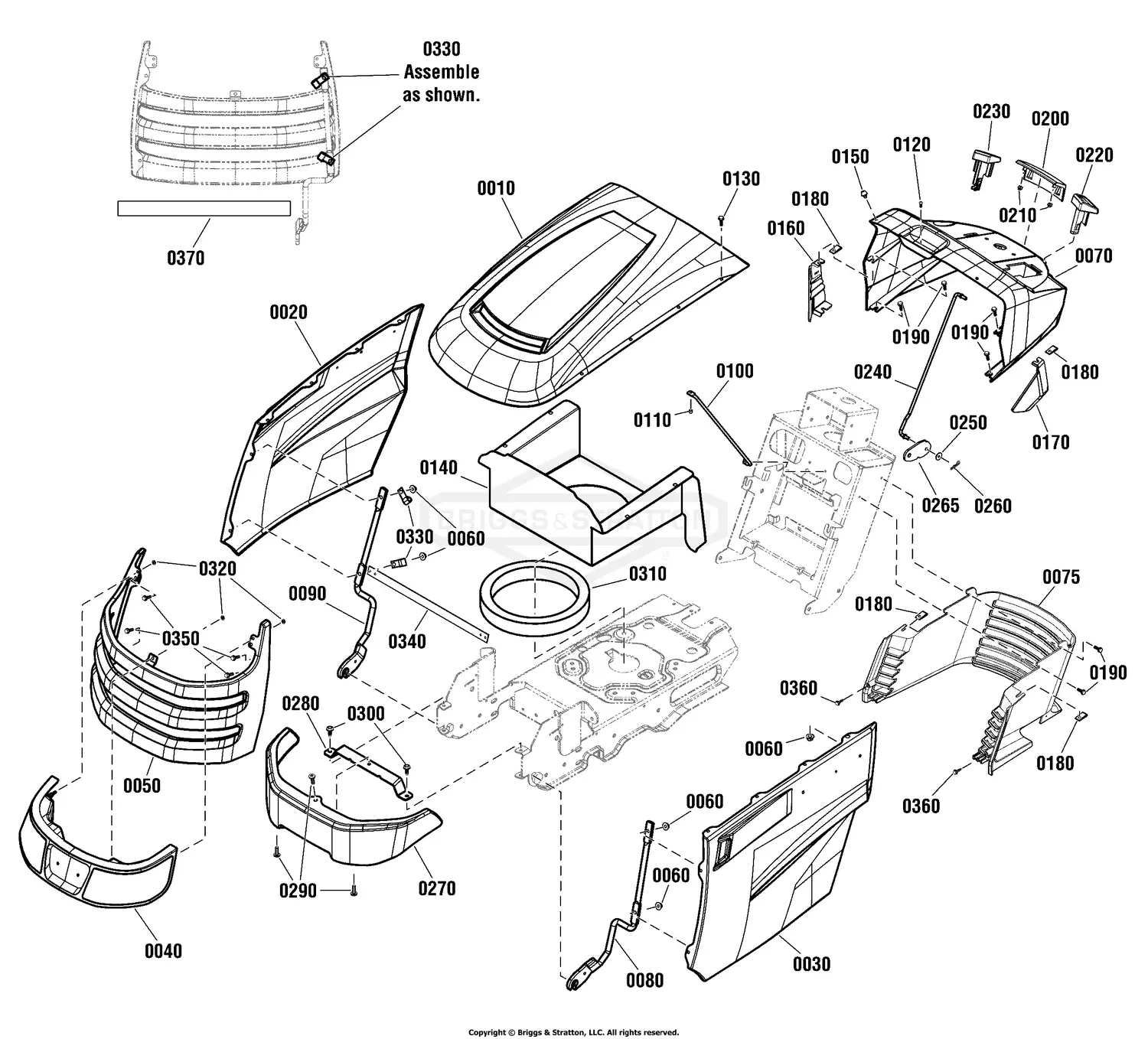 Simplicity 2691336-00 - Broadmoor, 25 Gross HP Hydro RMO Rear