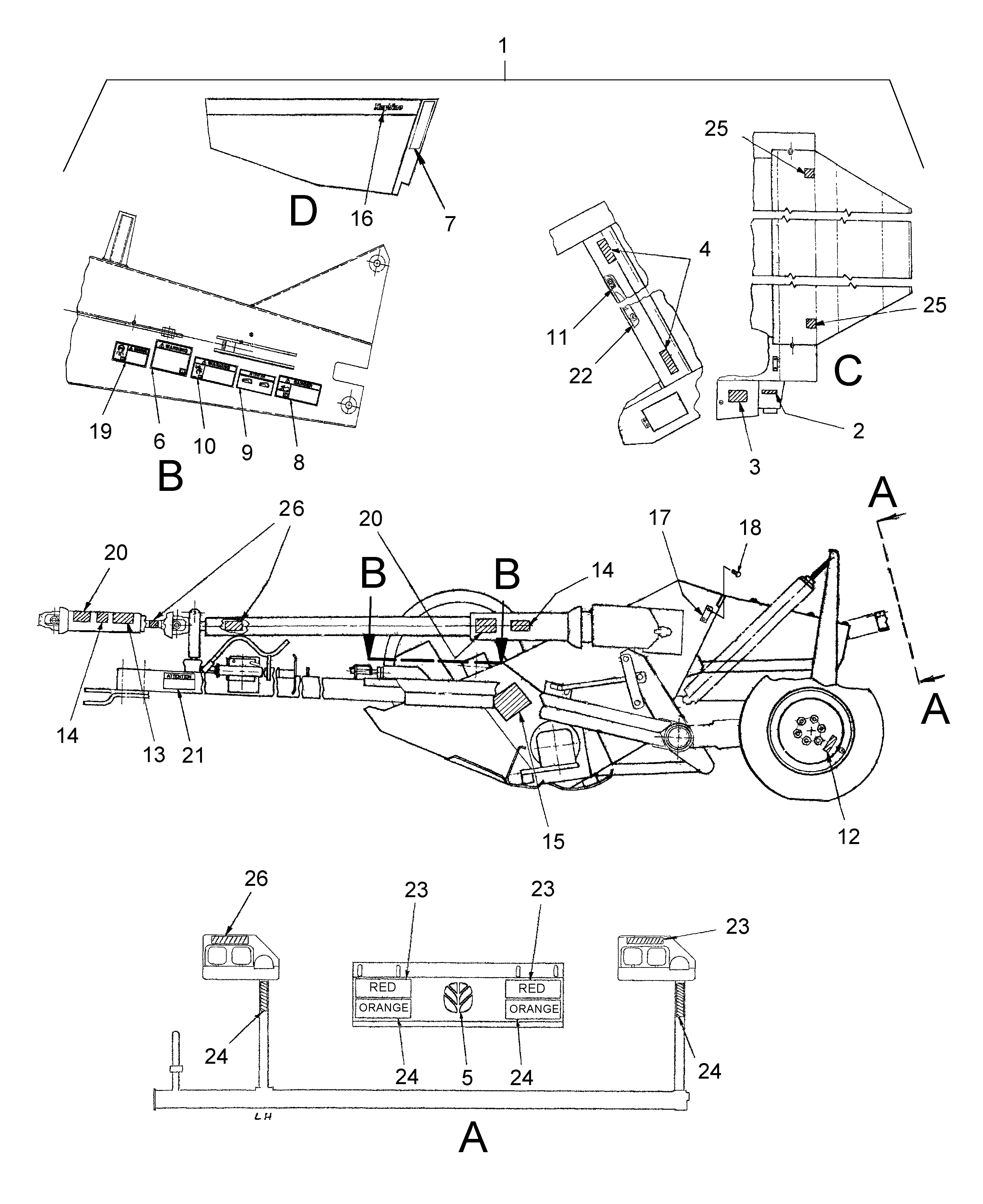 【公式サイト】正規ブランド品通販 New Holland 472 - HAYBINE MOWER CONDITIONER(07/79 - ) Parts クッションカバー