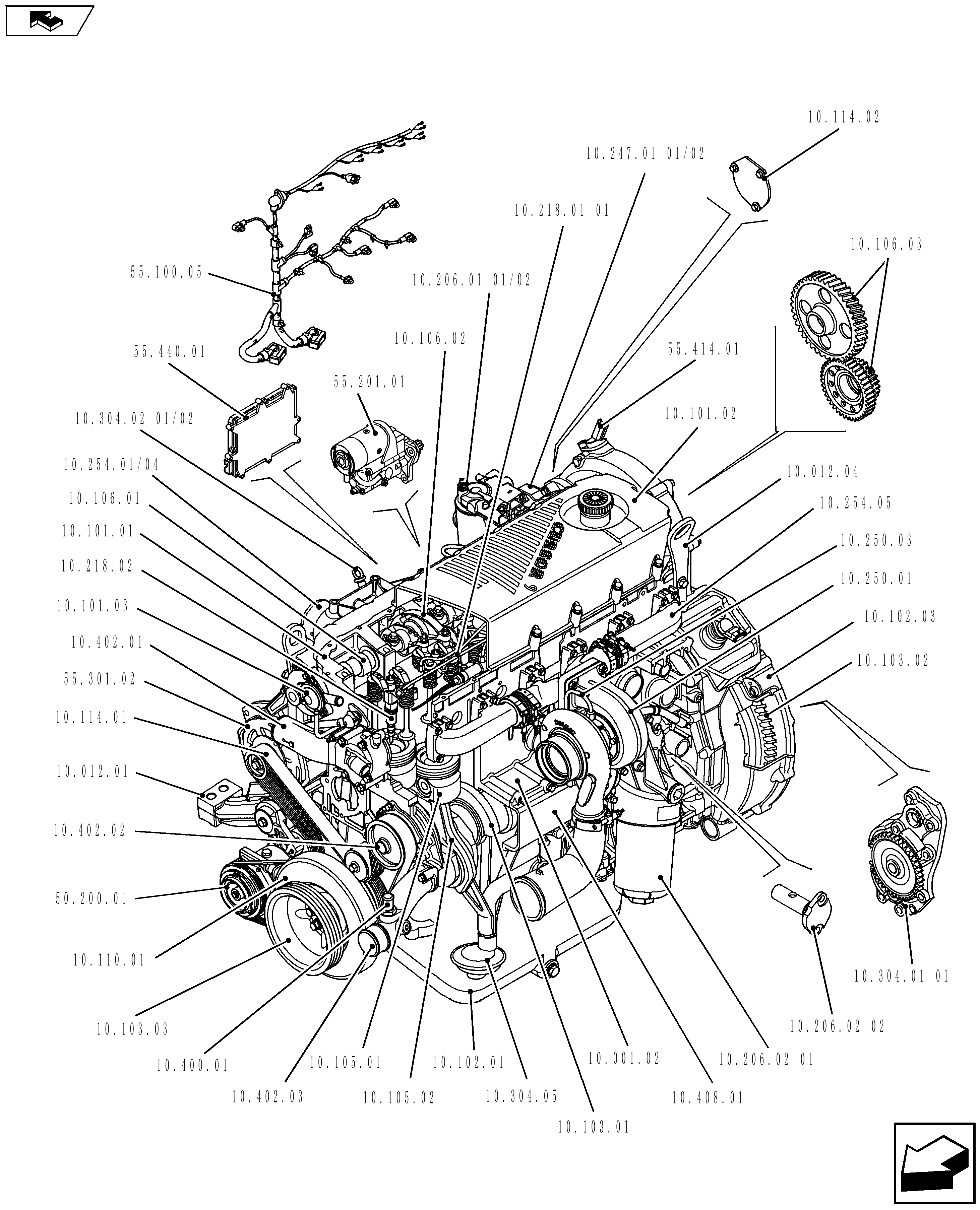 New Holland F2CE9684C E017 - ENGINE - 504383665 - 84225346(02/10 - 12/ ...