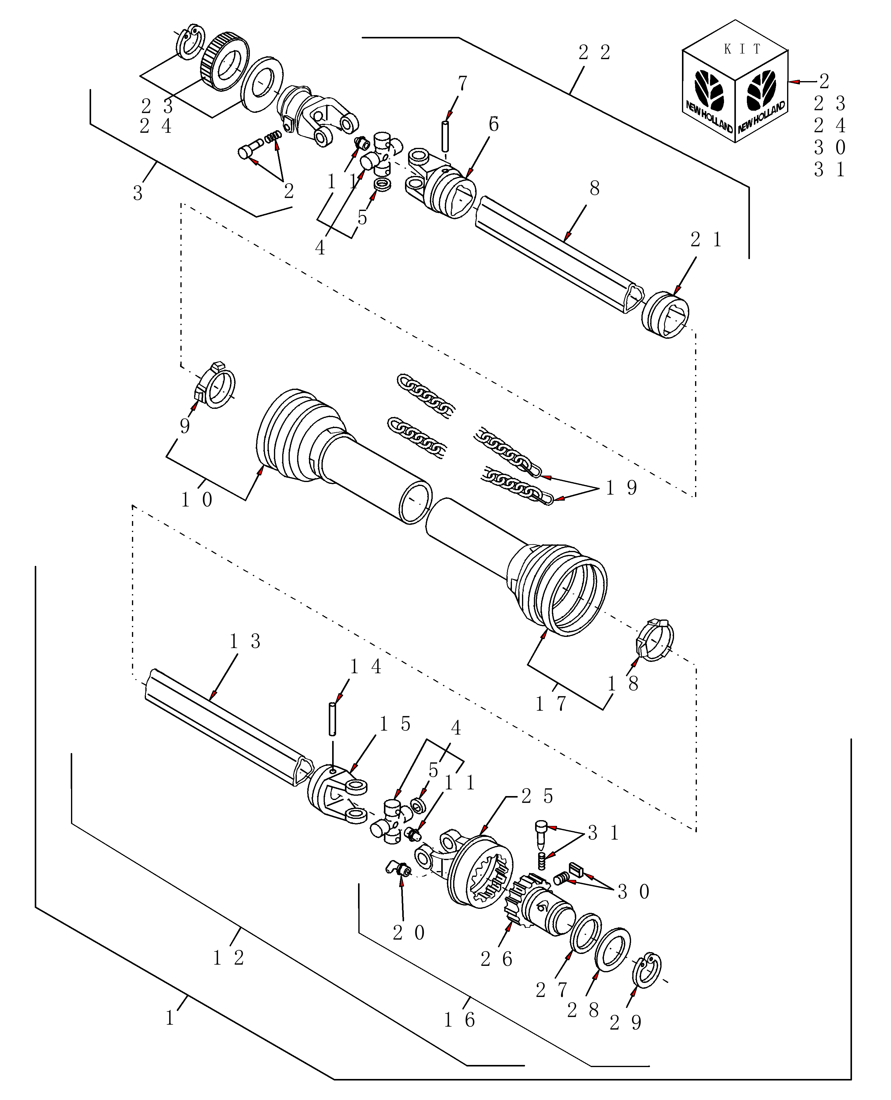 New Holland 616 - DISC MOWER(10/95 - 07/08) Parts Diagrams