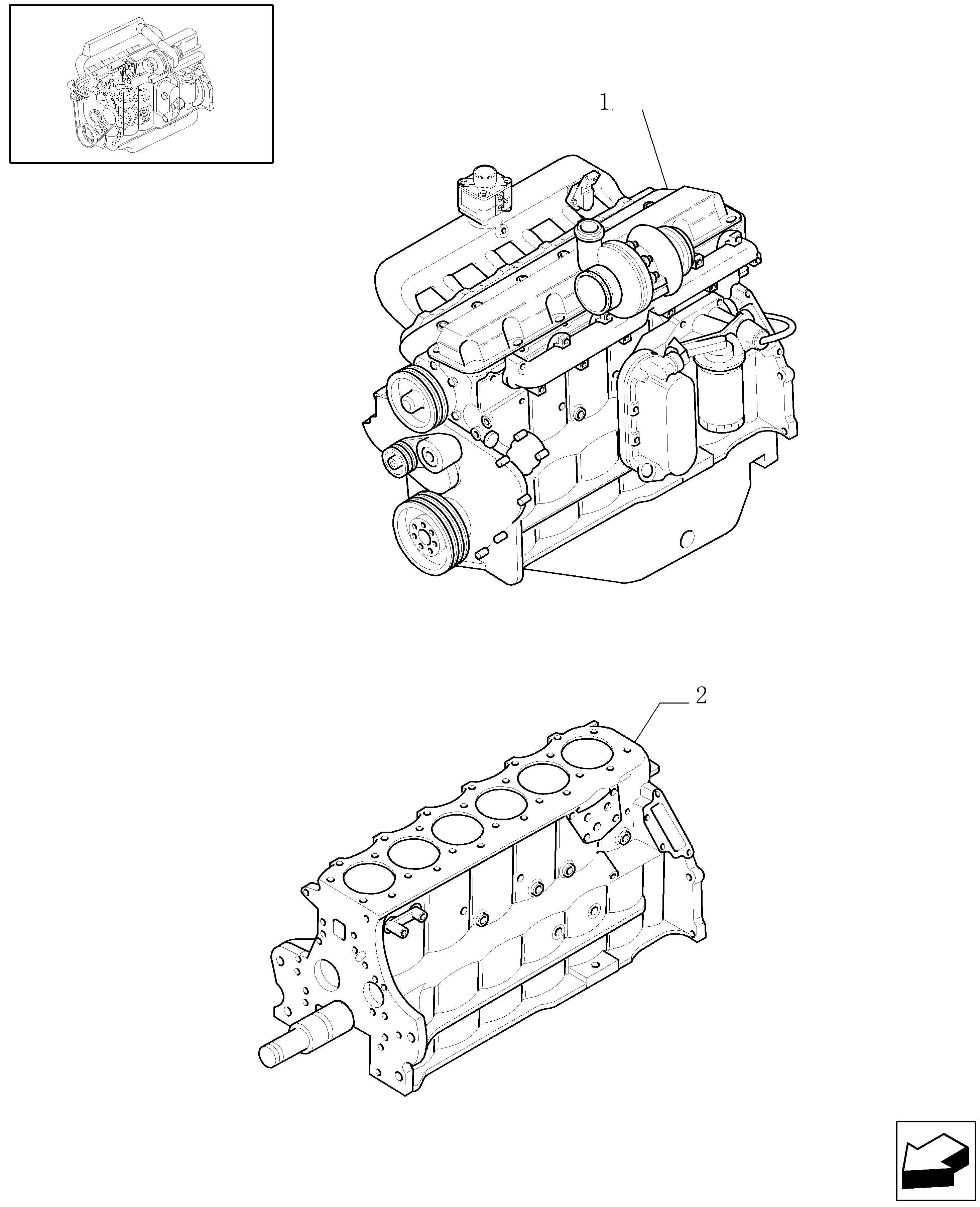 New Holland 675 TA/AA - ENGINE - 604436402 - 87801860(07/02