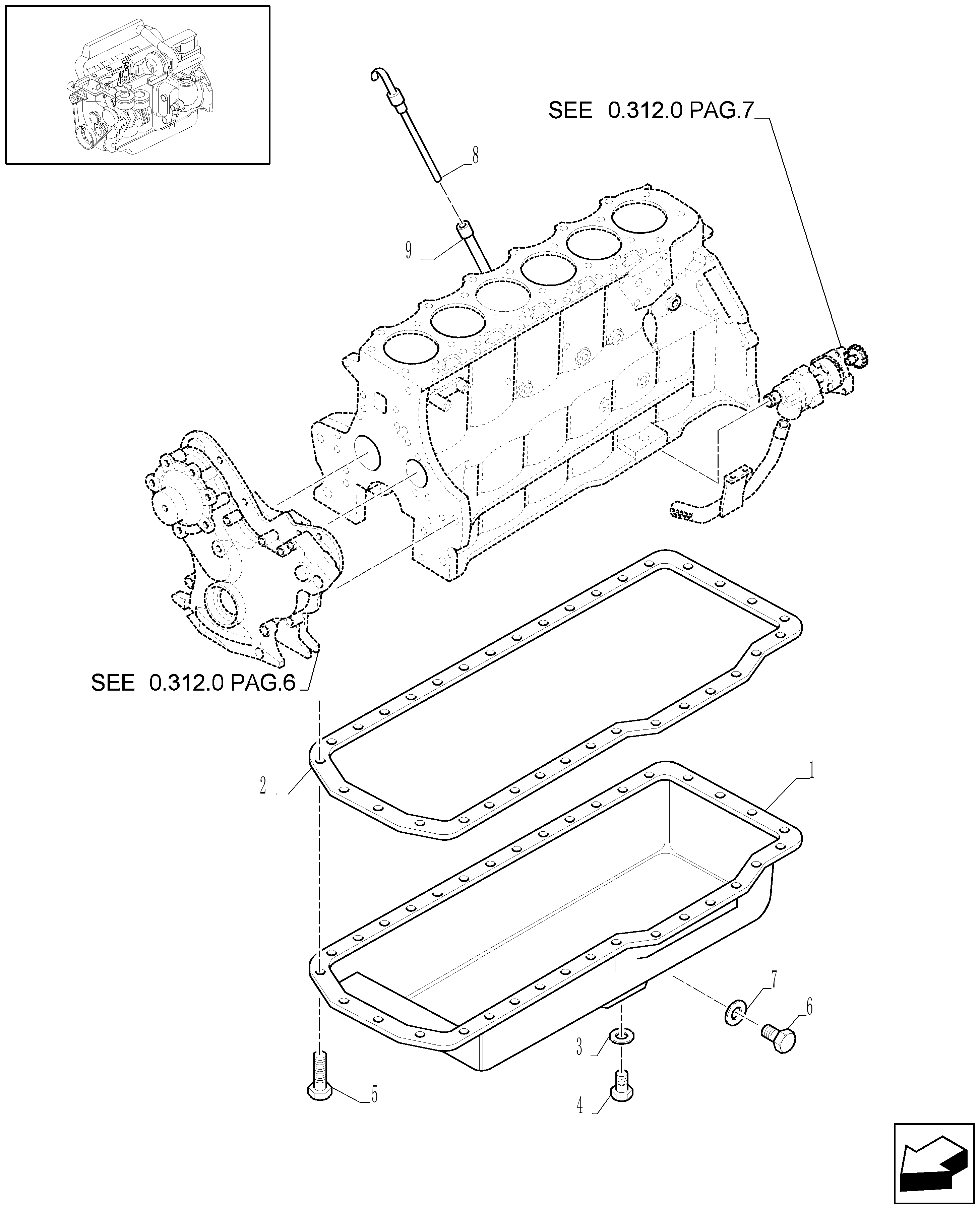 New Holland 675 TA/AA - ENGINE - 604436402 - 87801860(07/02