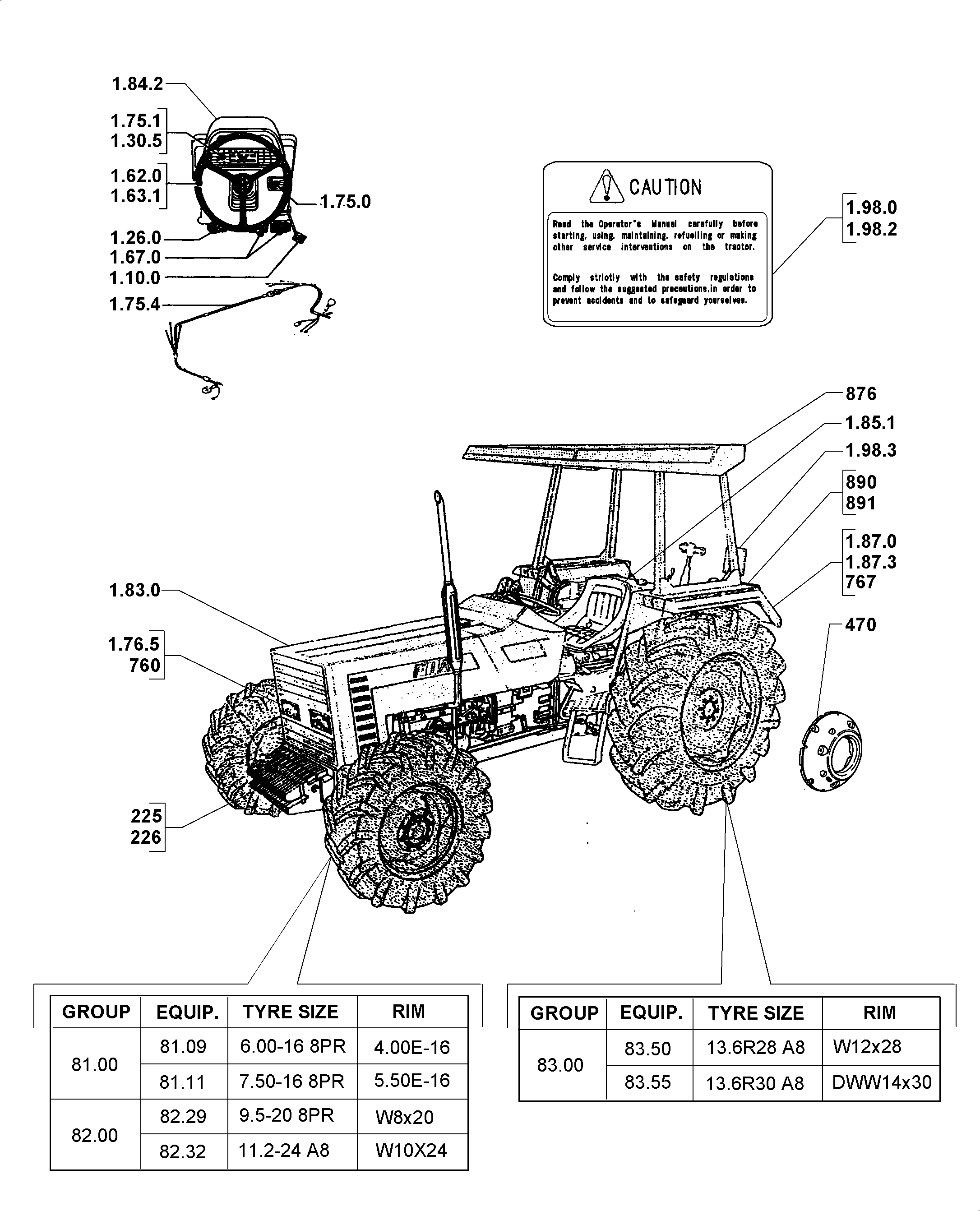New Holland 70-56LMS - TRACTOR PAKISTAN(01/80 - 12/90) Parts