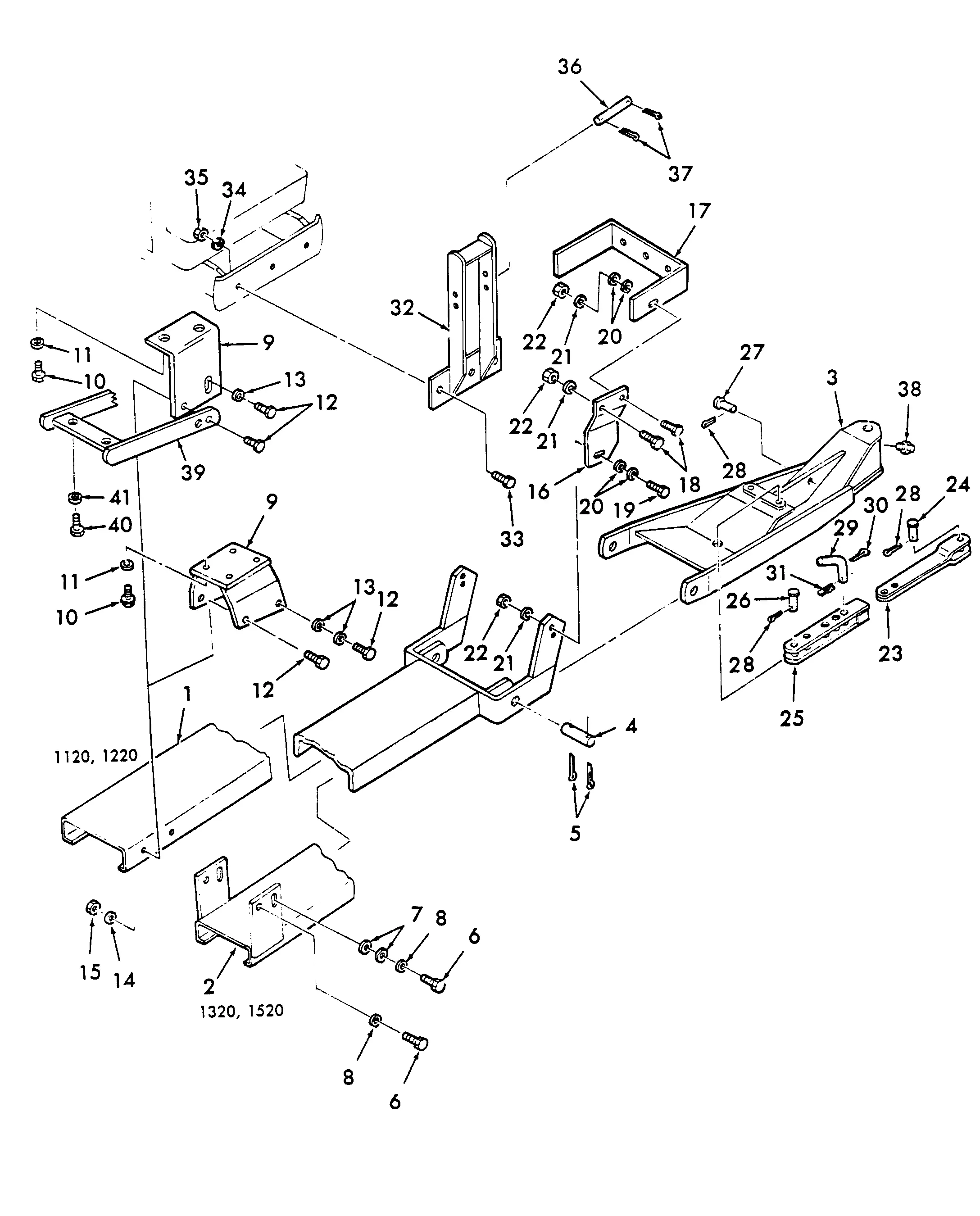 New Holland 715423001 - MOUNTING FRAME - 1320, 1520, 1620, 1715 - 702C ...