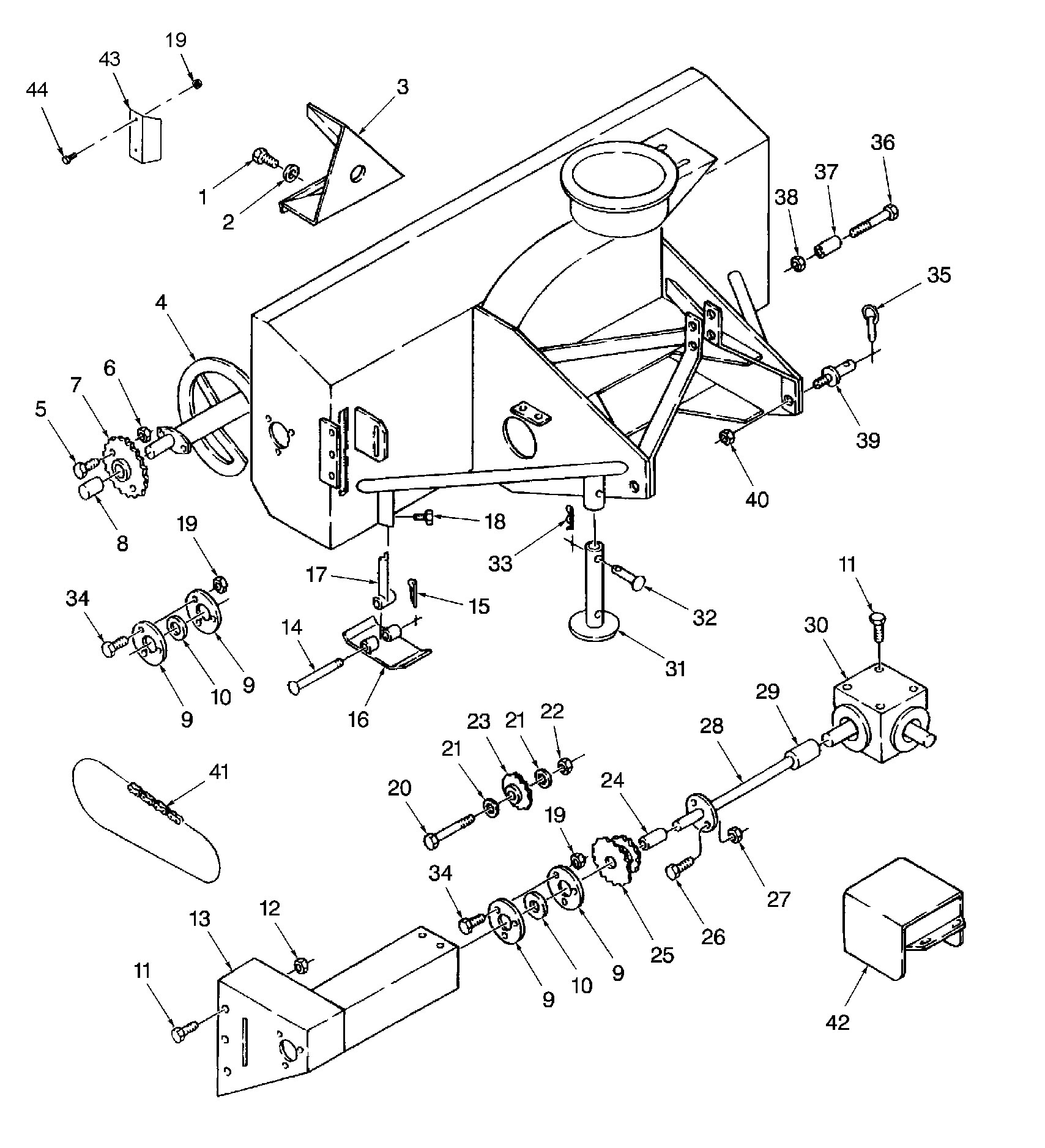 New Holland 715444001 - 716C- SERIES 72'' REAR MOUNT SNOW BLOWER