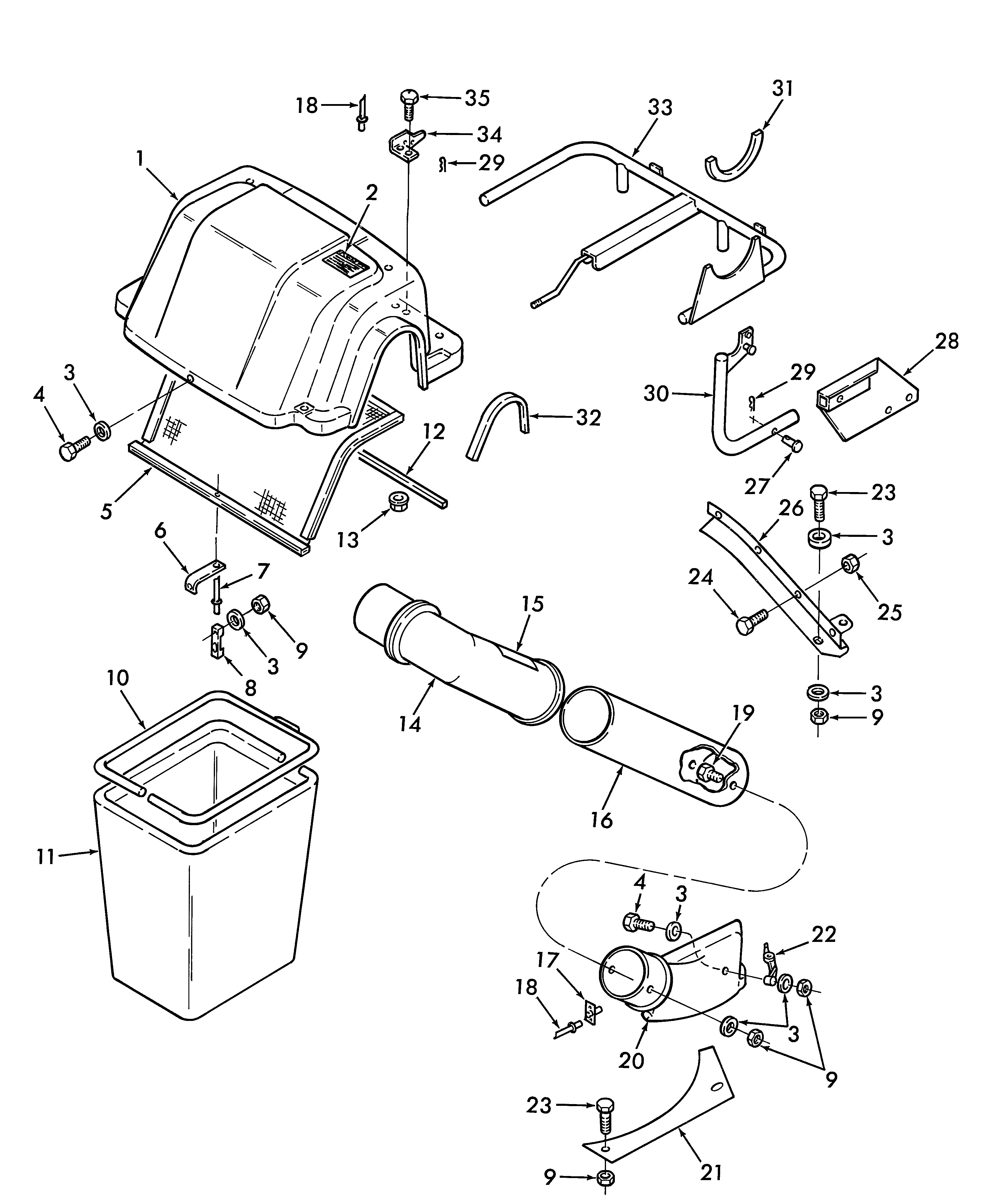 New Holland 716420001 - GRASS CATCHER & BLOWER FOR 914A MOWER ON ...