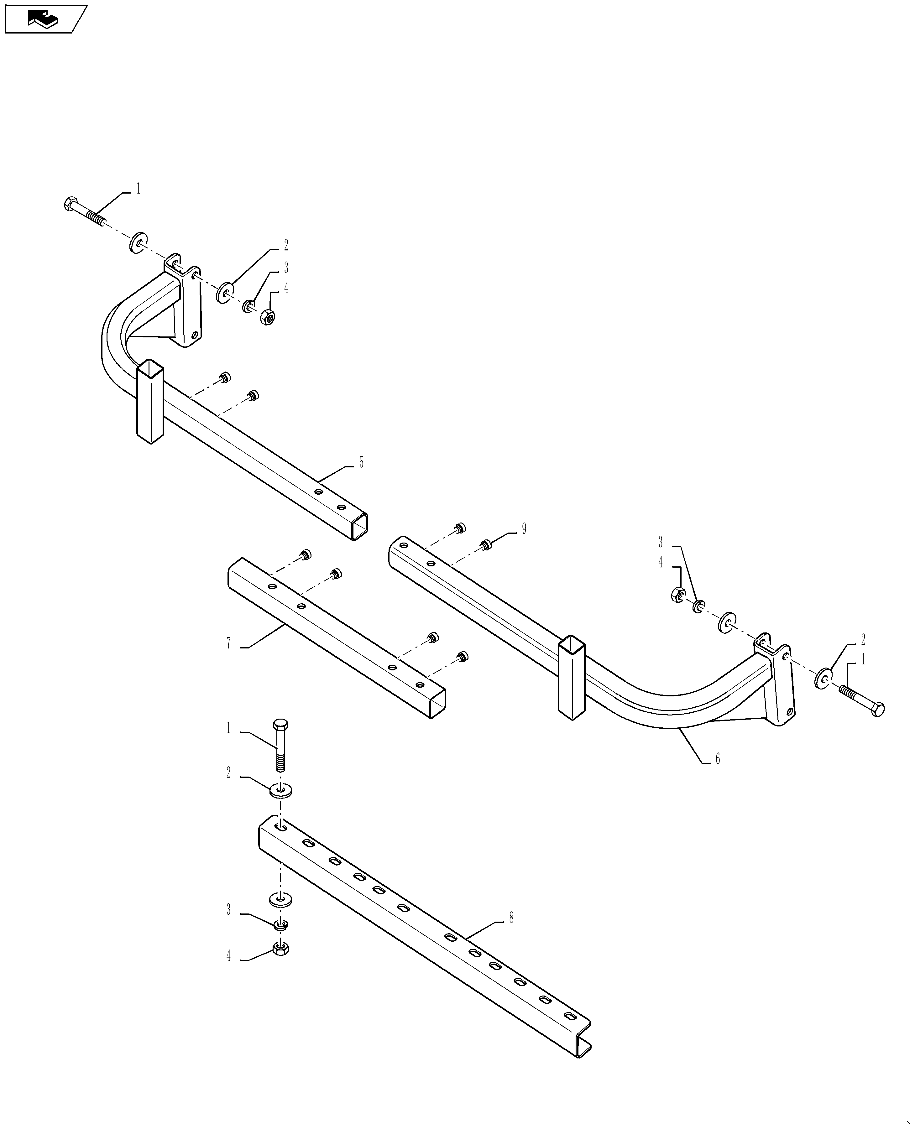 New Holland 717928006 - FRONT SUPPORT KIT(01/05 - 01/06) Parts Diagrams