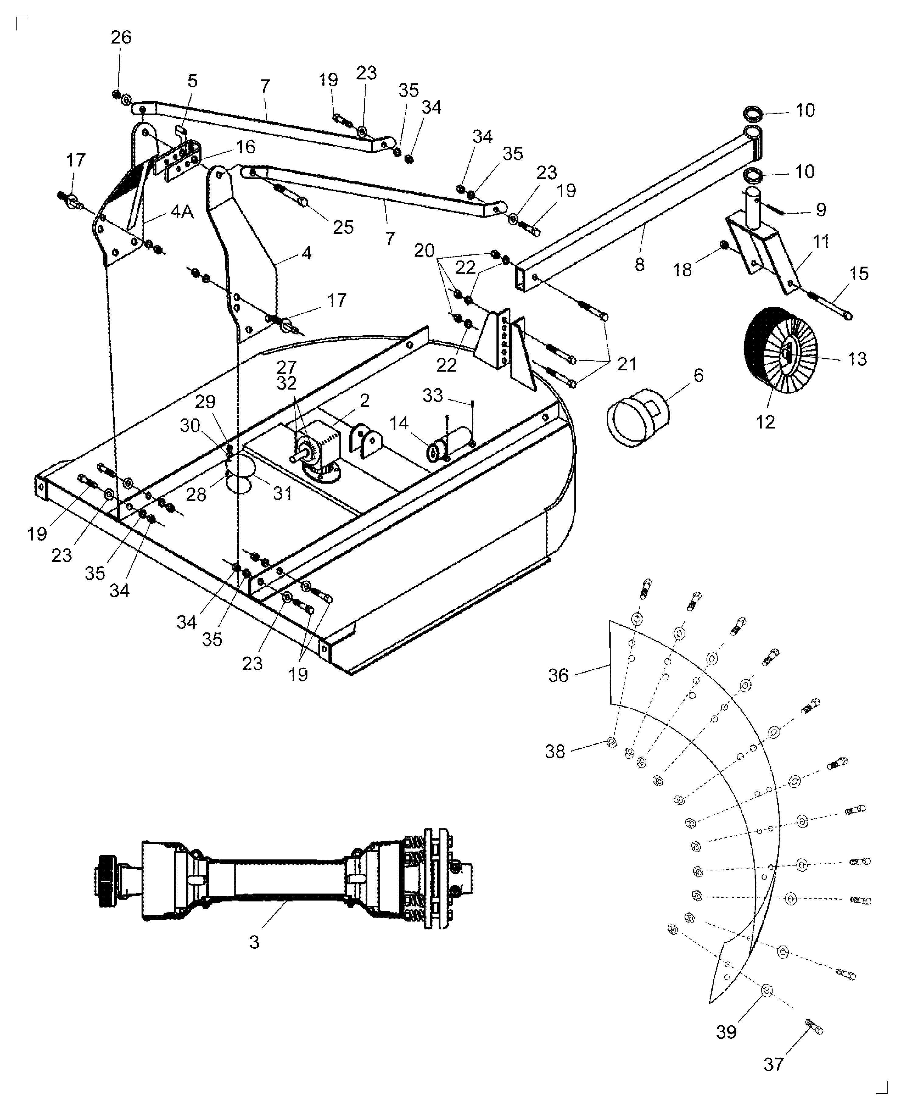 Rotary Cutter Rocker Bracket New Holland 738GC - 7' STANDARD DUTY ROTARY CUTTER(09/08 - 07/16) Parts ...