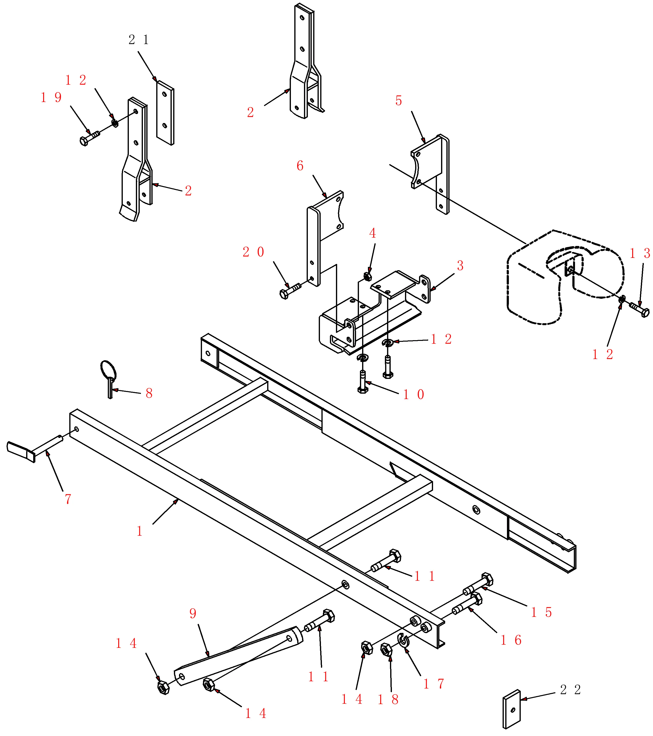 New Holland 757C - BACKHOE(10/96 - 12/07) Parts Diagrams
