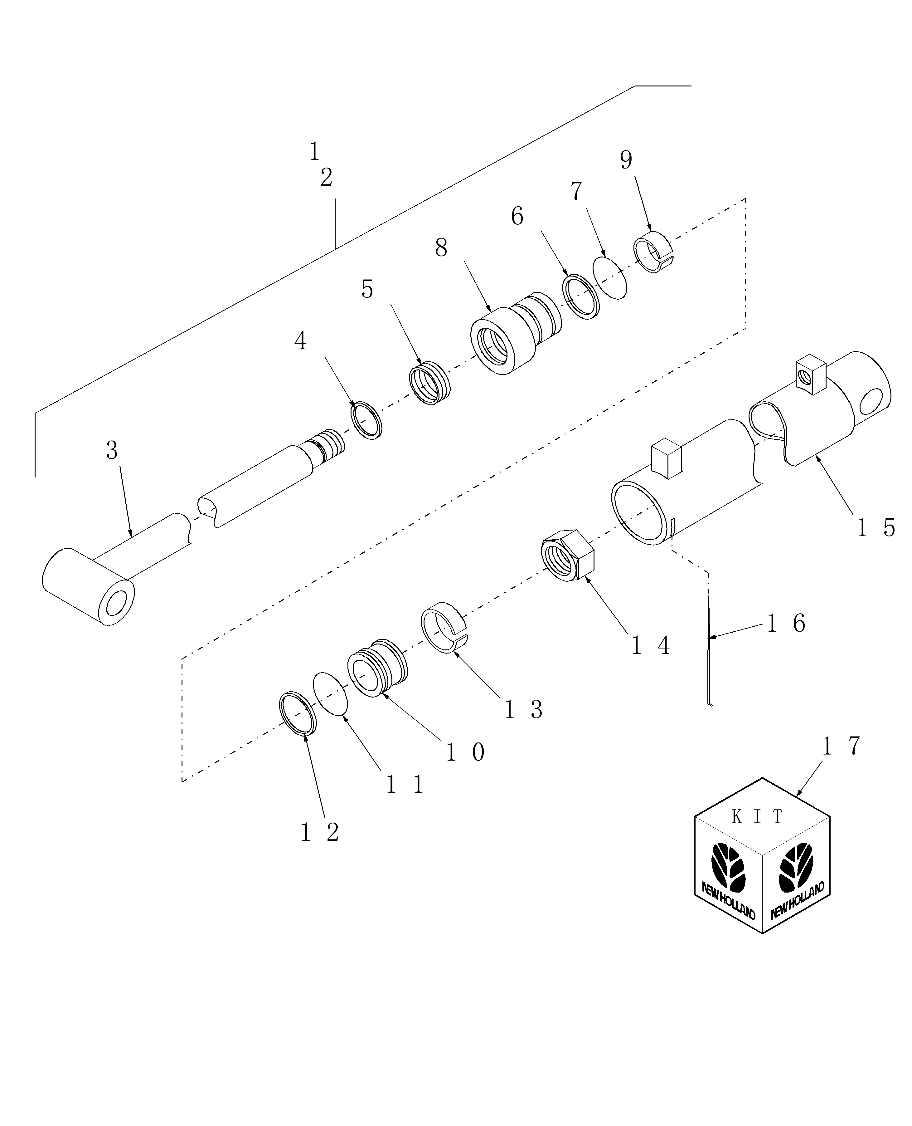 New Holland 757C - BACKHOE(10/96 - 12/07) Parts Diagrams