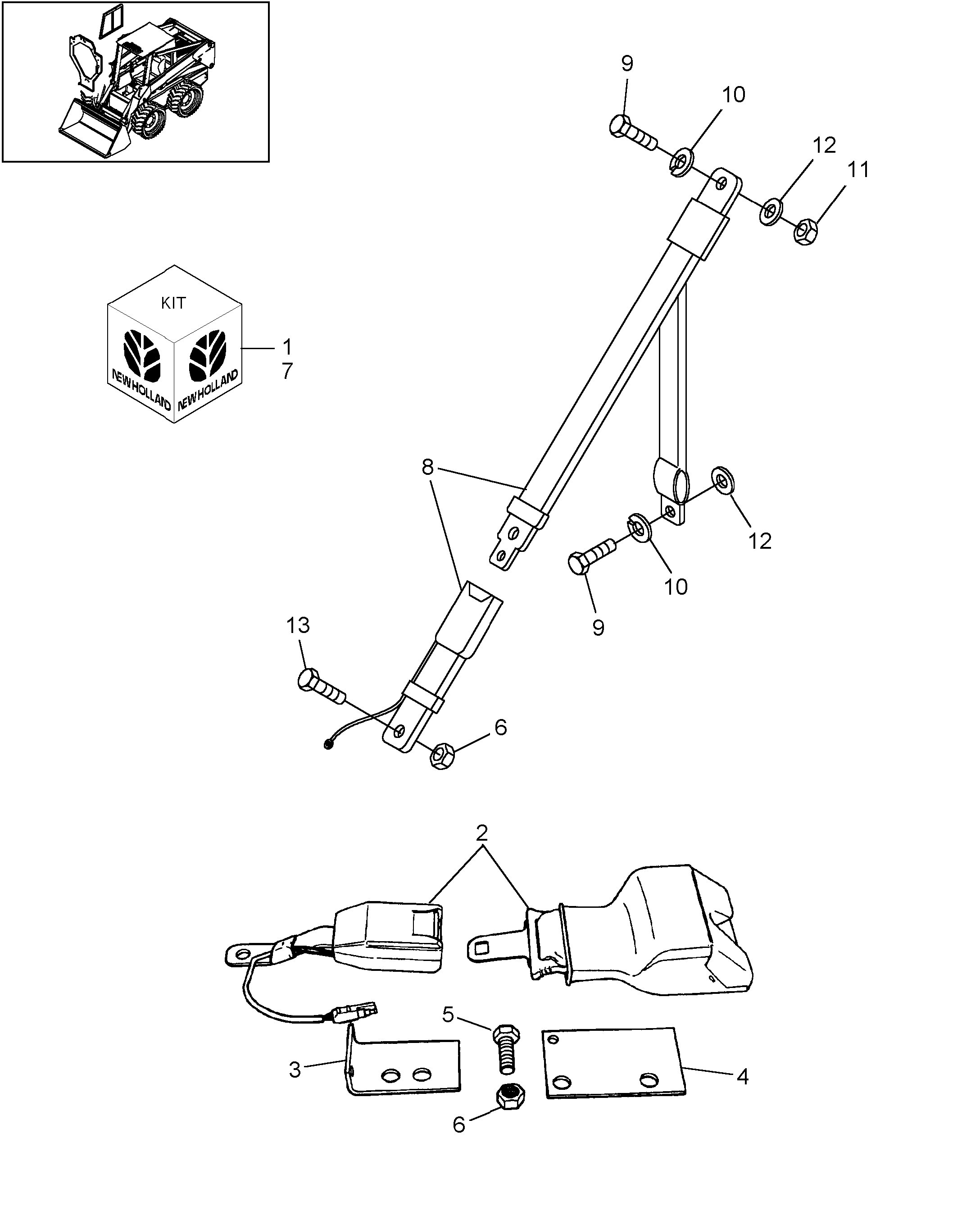 New Holland LX665 - SKID STEER LOADER(01/94 - 09/99) Parts Diagrams