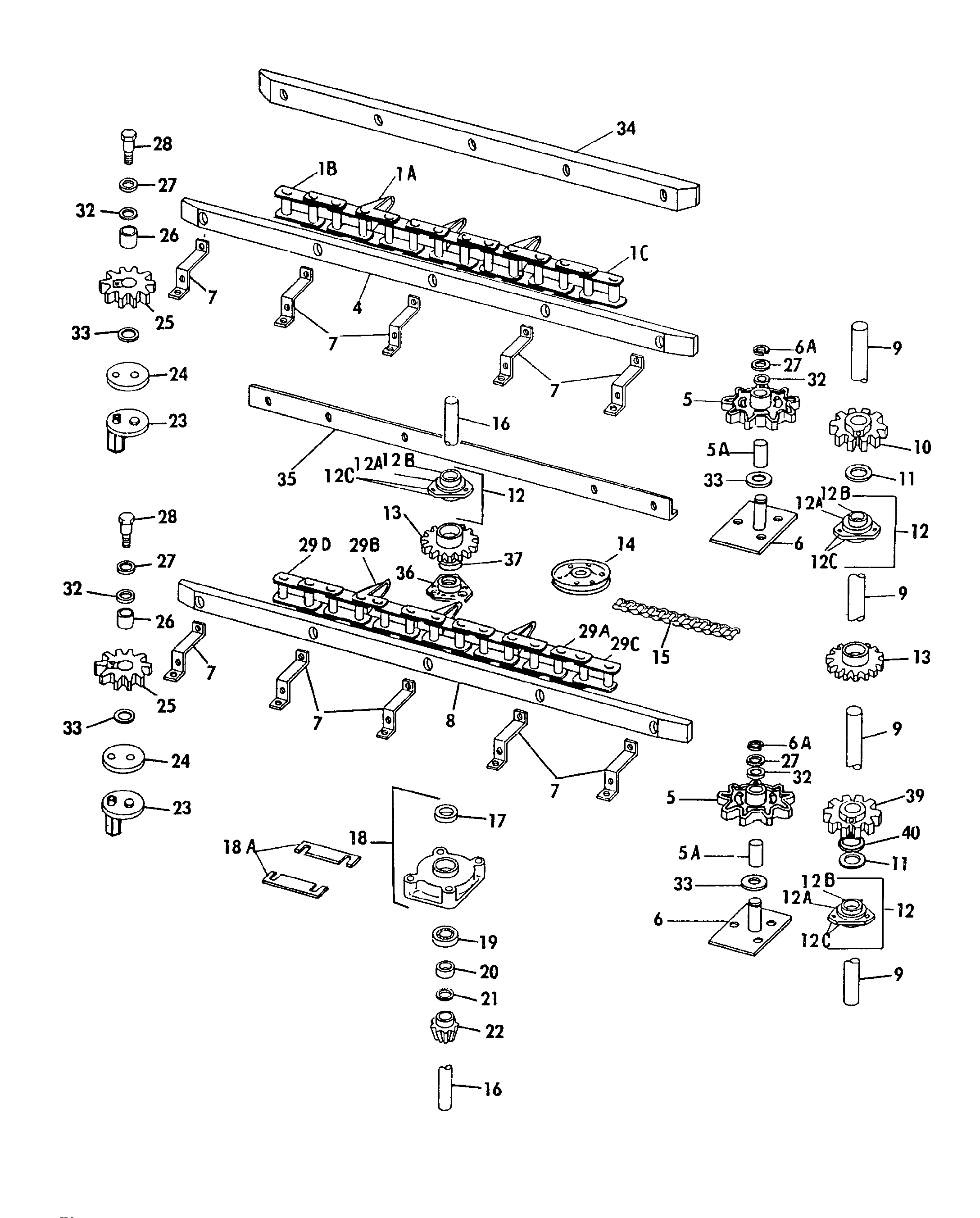 New Holland 842 - NH 2 ROW CROP UNIT(07/60 - 12/69) Parts Diagrams