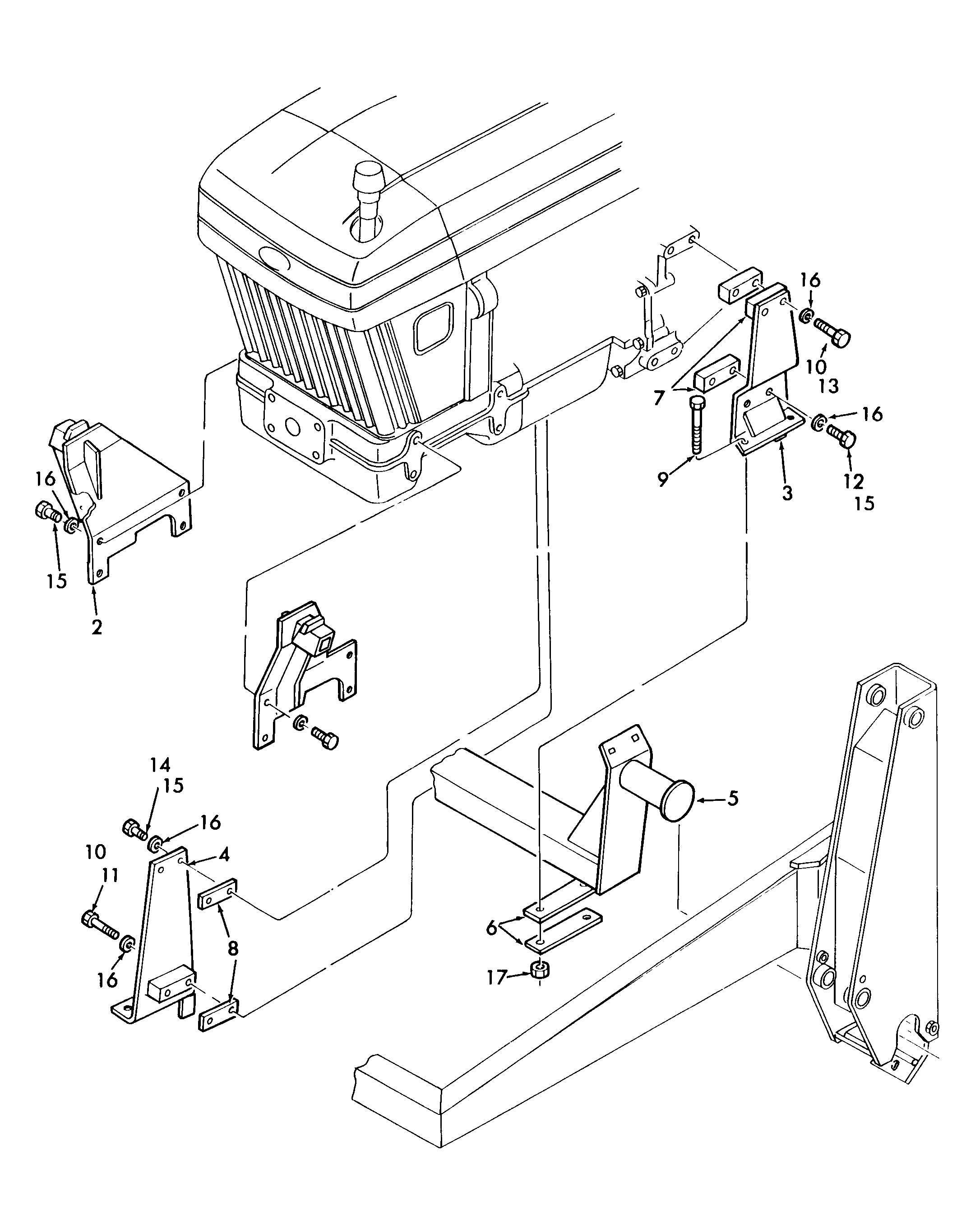 New Holland 9805985 - 7410 SERIES FORD LOADER MOUNTING KIT(05/90 - 12/ ...