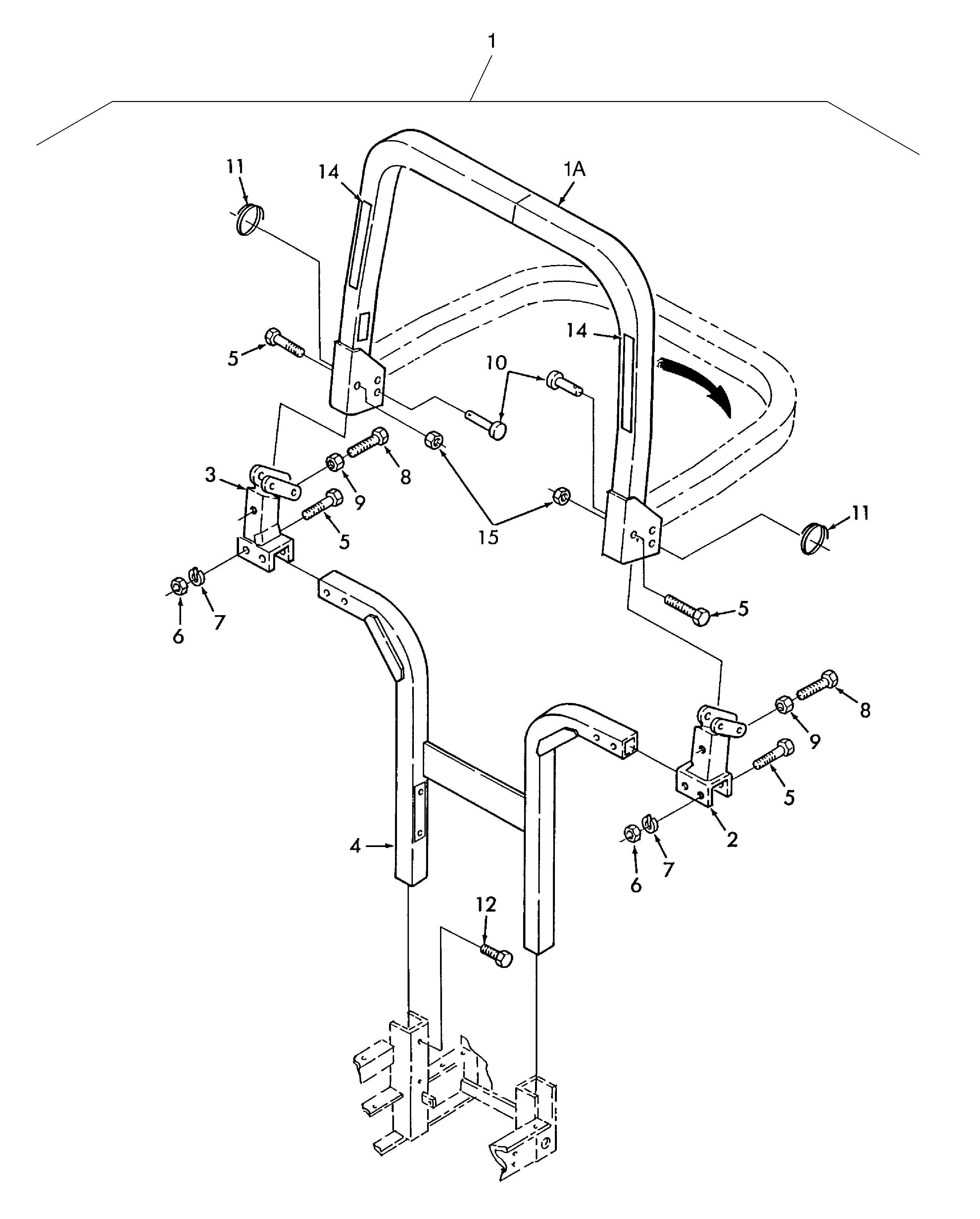 New Holland 9828501 - 2-POST ROPS(12/91 - 12/00) Parts Diagrams