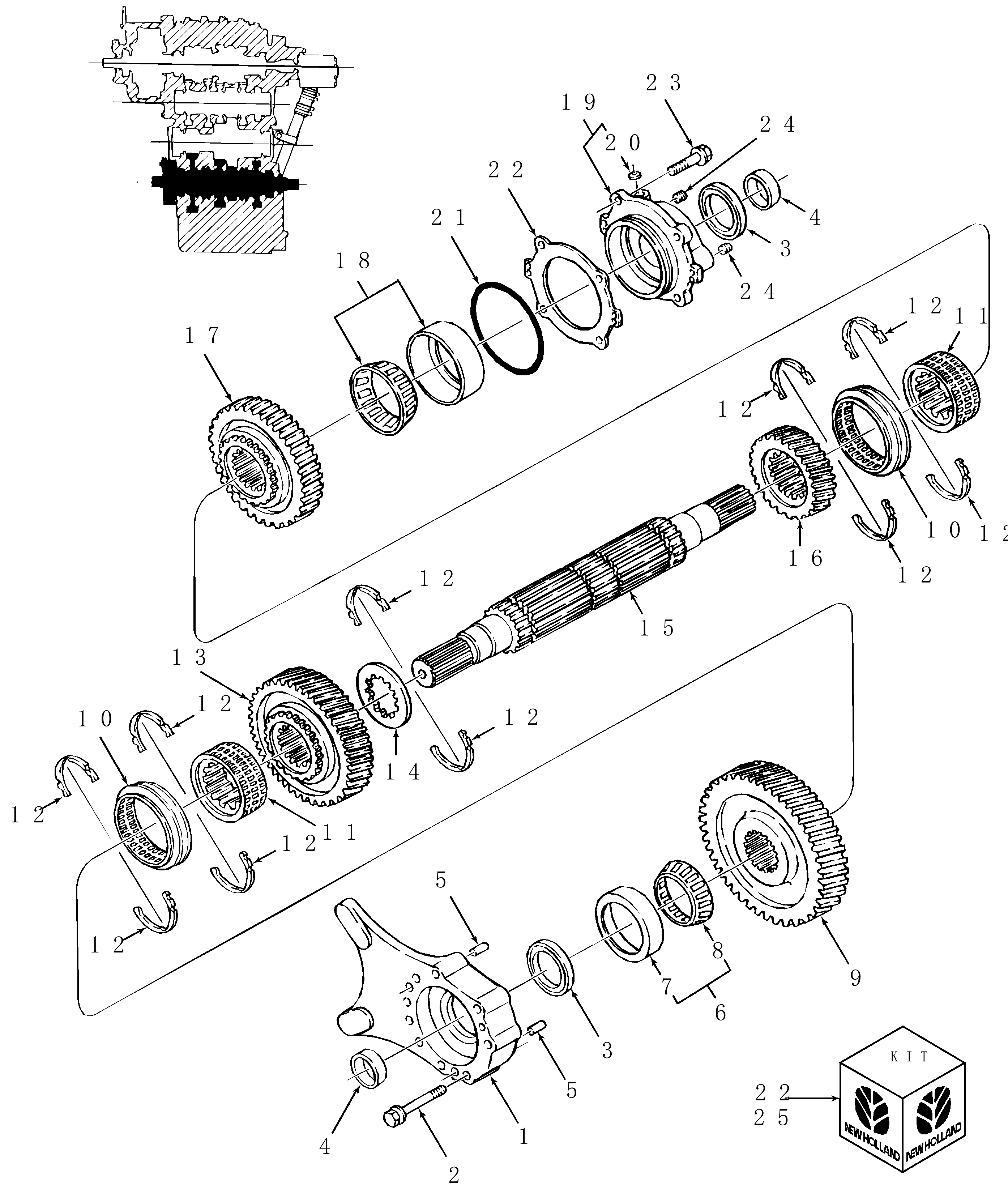 New Holland 9884 - LARGE 4WD TRACTOR(07/99 - 12/00) Parts