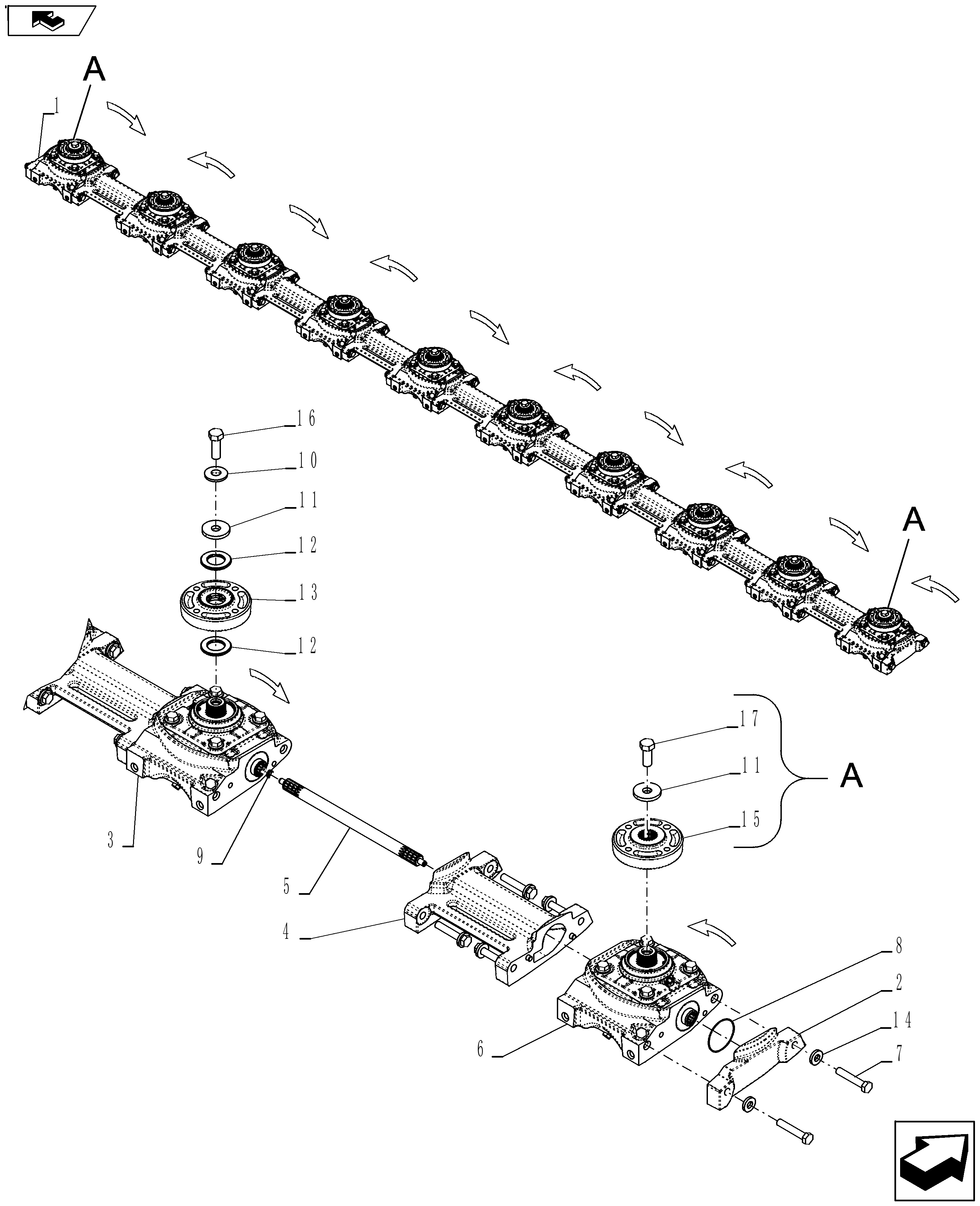 New Holland DURABINE 416 - DISC HEAD(02/11 - ) Parts Diagrams