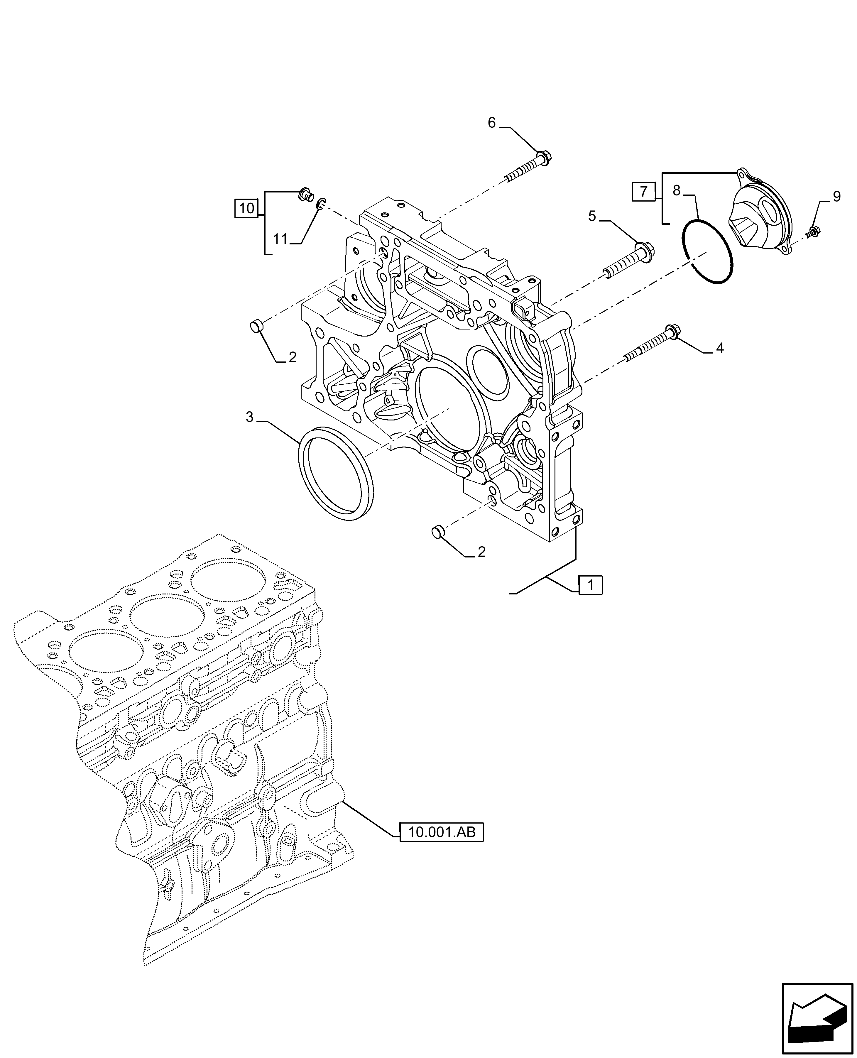 New Holland F4DE9684B J117 - ENGINE PN 5801878261 - 175KW(09