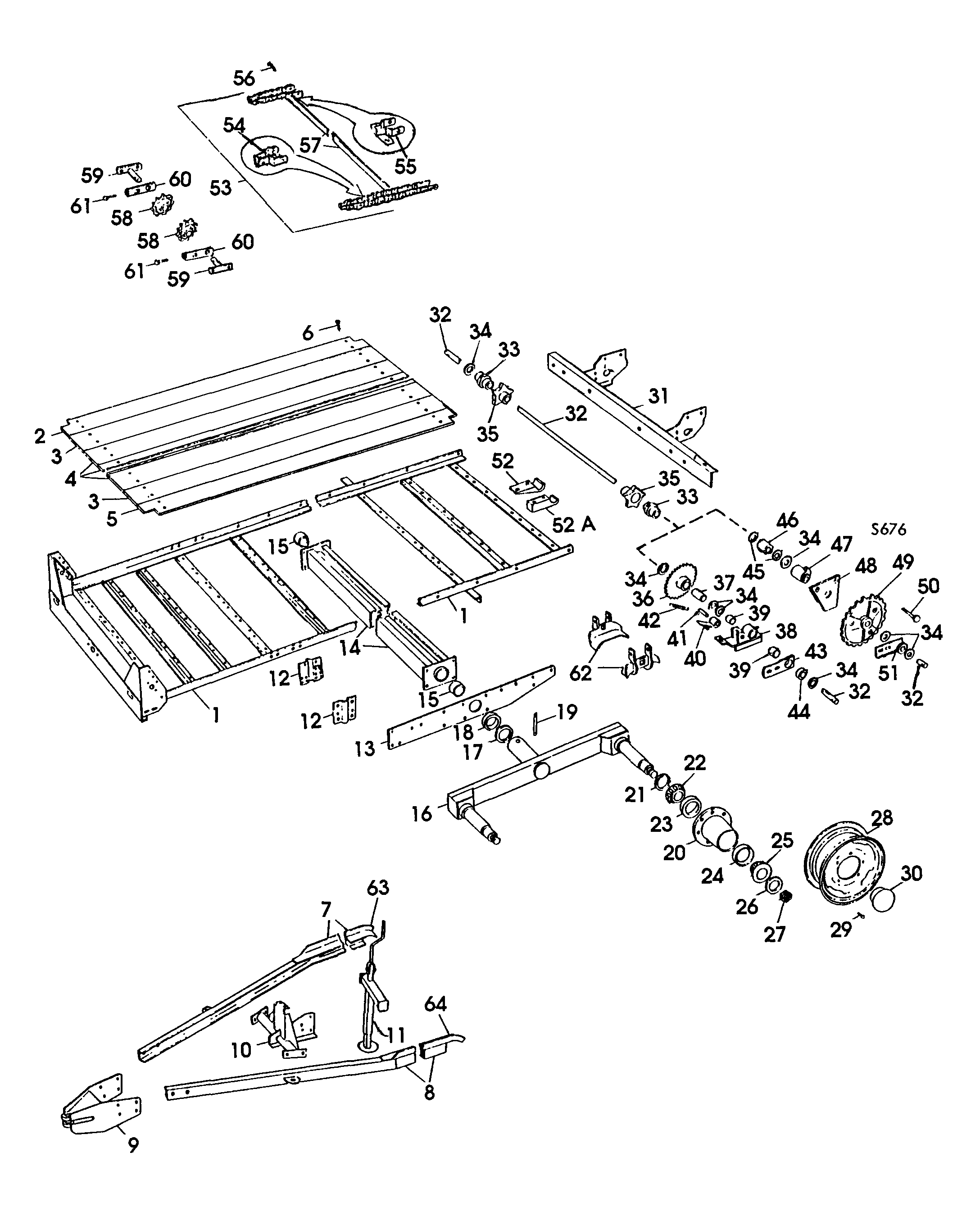 New Holland S676 - NH BOX MANURE SPREADER(07/75 - 07/76) Parts