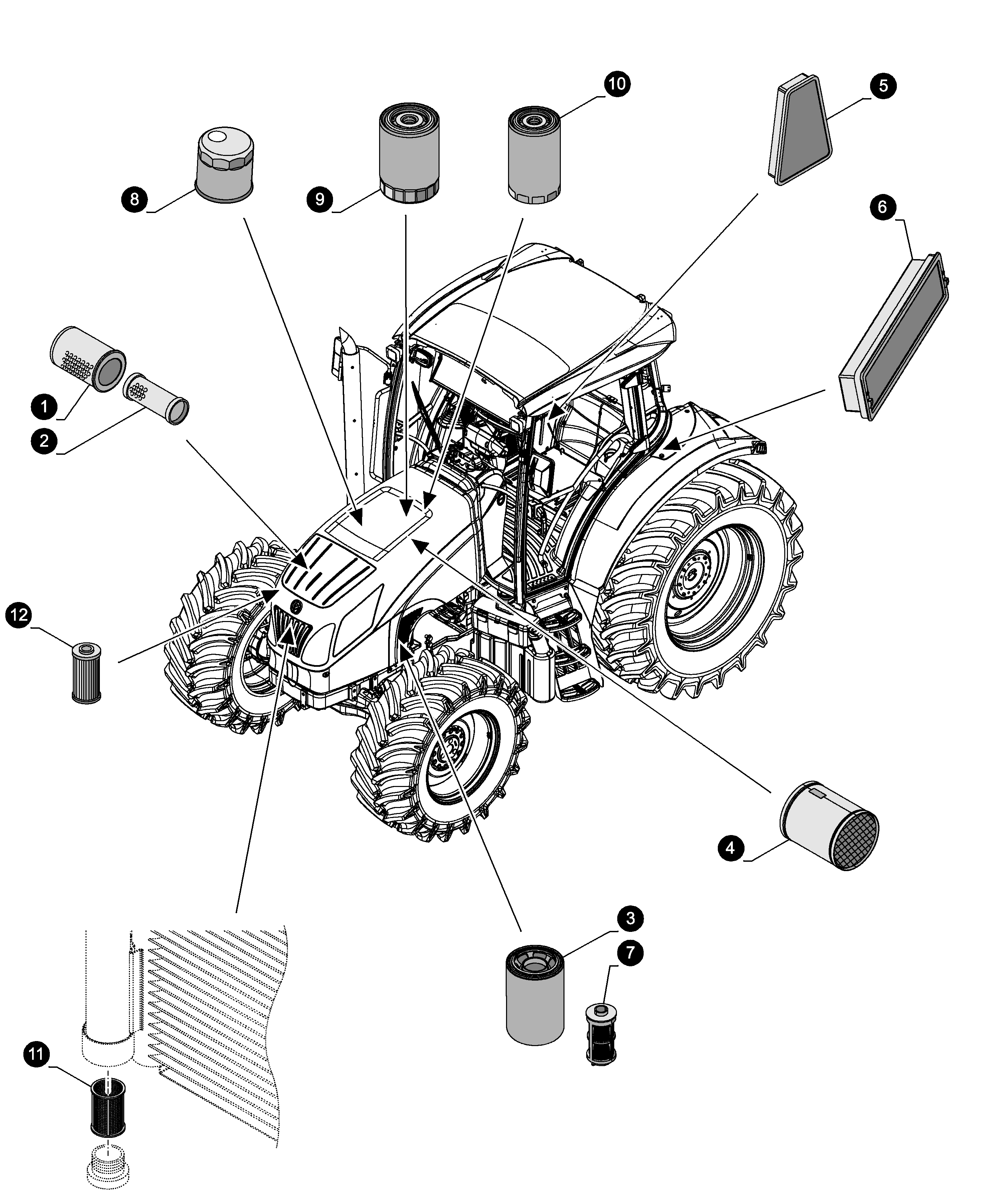 New Holland T4.115 - TRACTOR - TIER 4A - S/N ZxxY5xxxx(06/13 - 12
