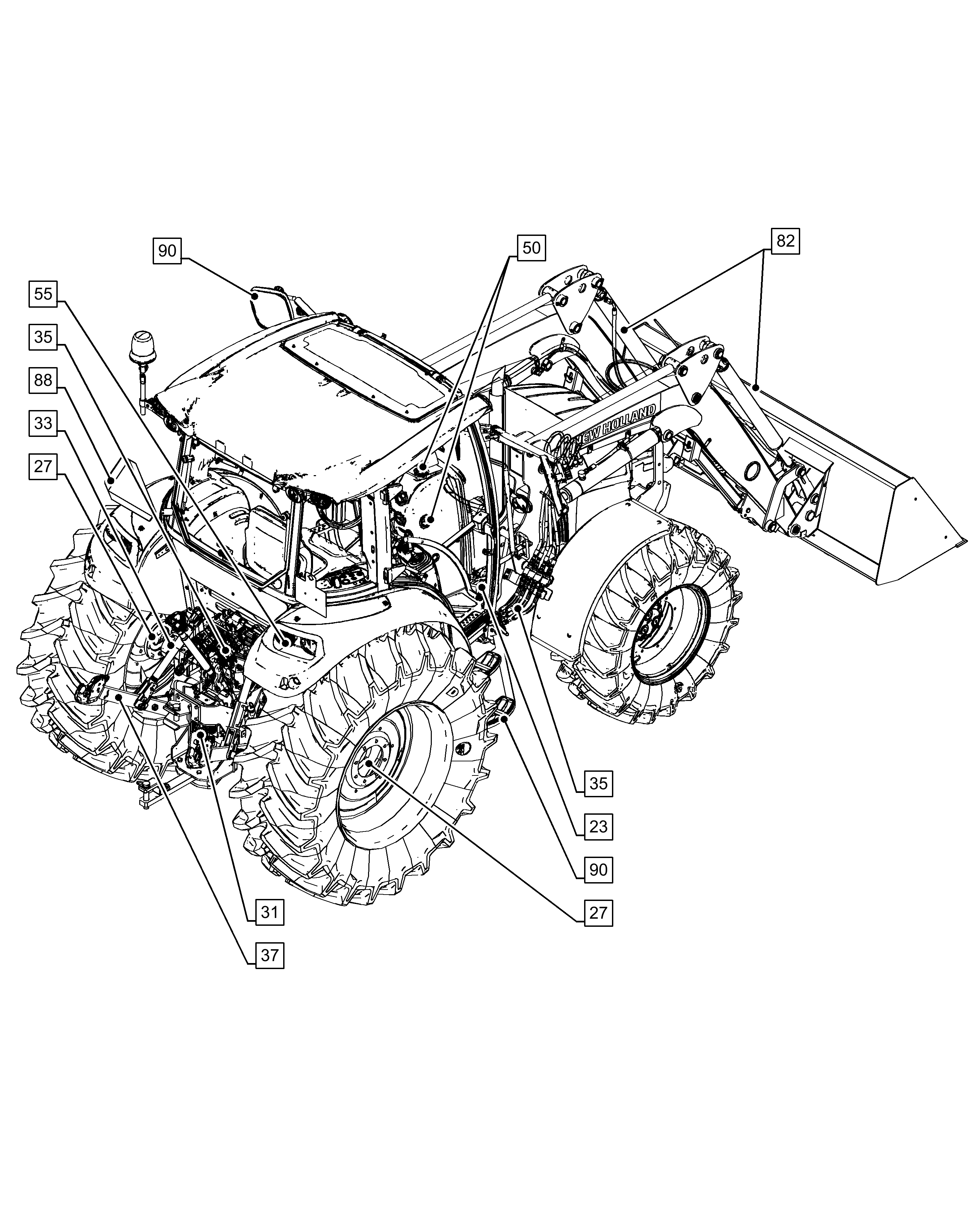 New Holland T4.95 - TRACTOR HI-LO - TIER 4A (NA) - S/N