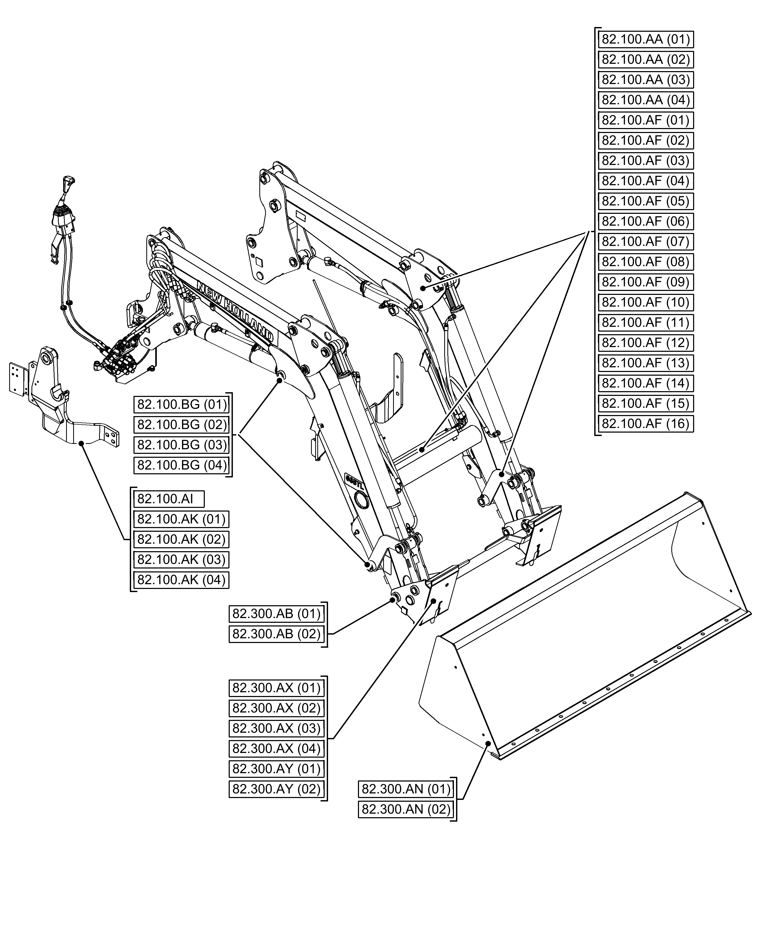 T4様 New Holland T4.95 - TRACTOR HI-LO - TIER 4A (NA) - S/N