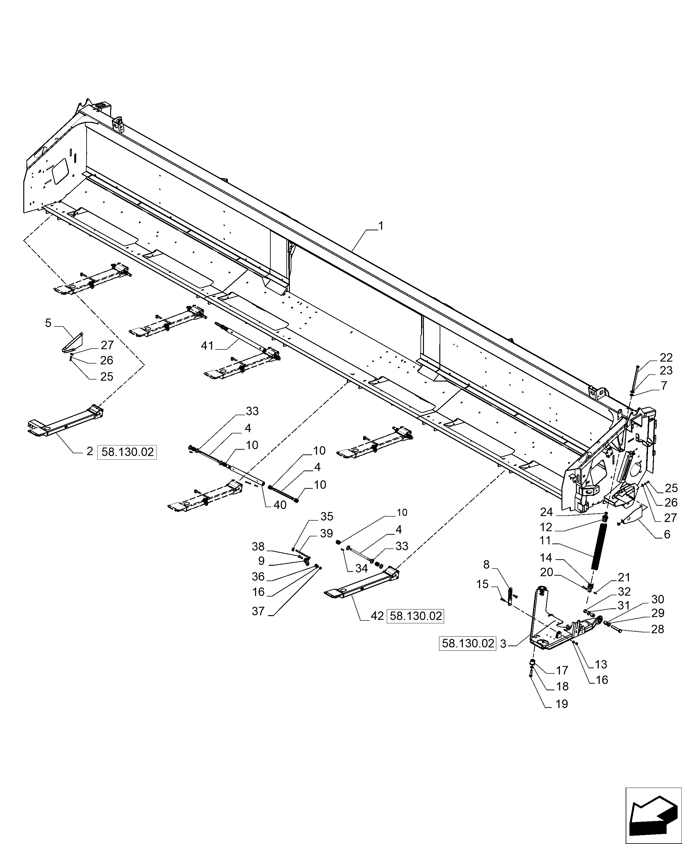 New Holland 740CF-25FT-SD GRAIN HEADER (BRAZIL) 01/11 Parts