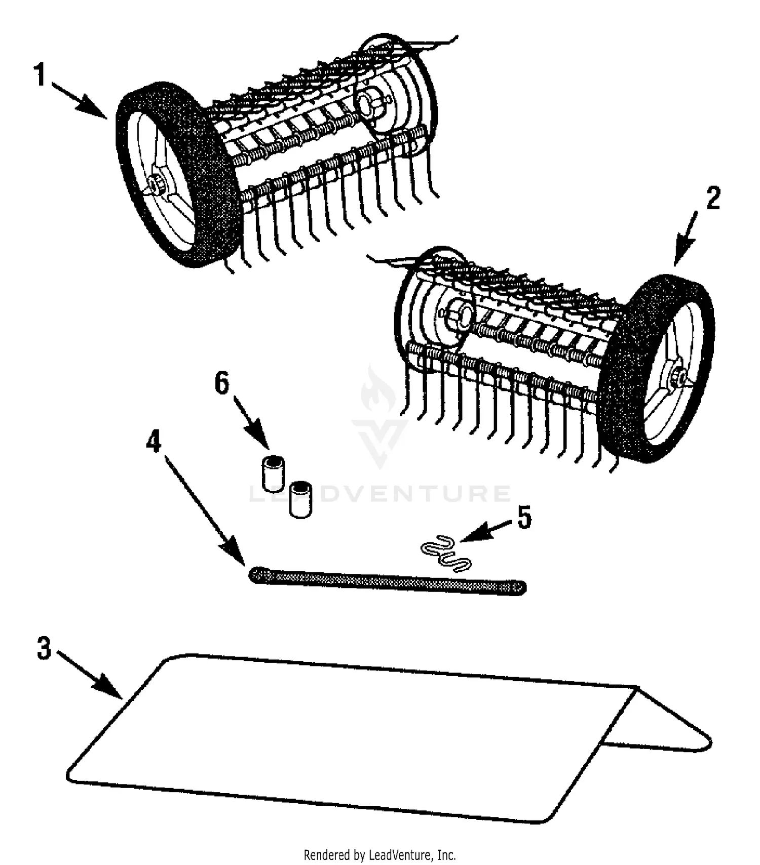 Troy Rakes Troy-Bilt 12575 Power Rake Parts Diagrams