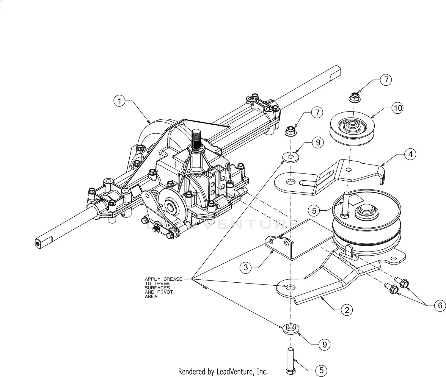Troy-Bilt 13A277BS066 Pony 42T (2019) Parts Diagrams