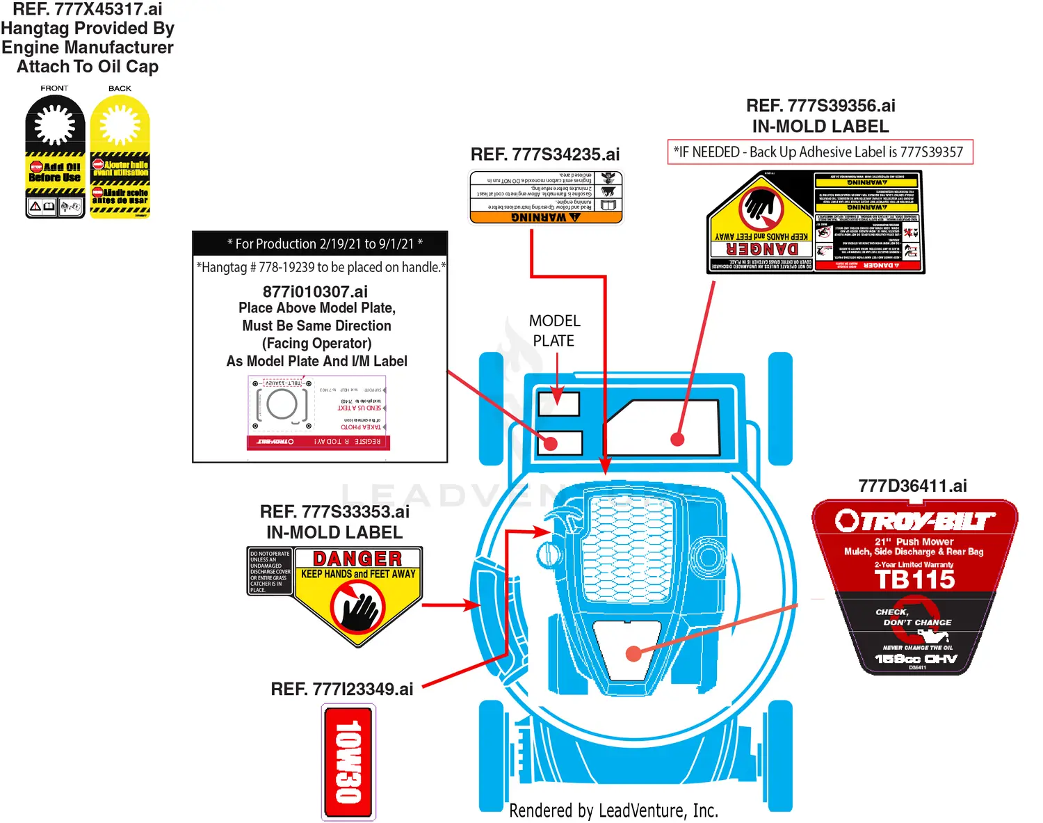 Troy-Bilt 11A-A2MR766 TB115 (2021) Parts Diagrams Troy-Bilt 11A-A2MR766 TB115 (2021) Parts Diagrams