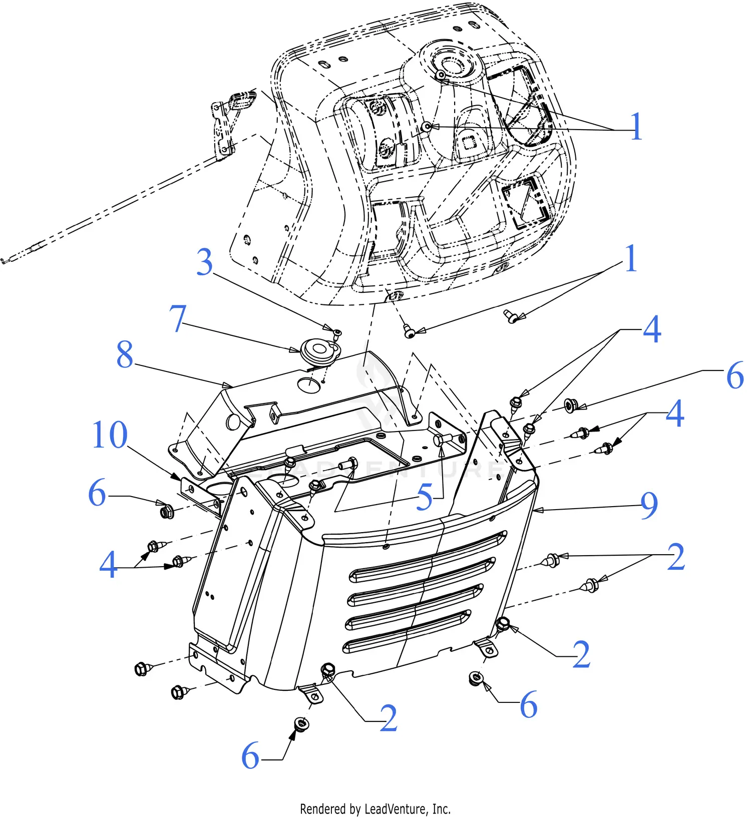 Troy-Bilt 13A877BS066 Pony 42 (2025) Parts Diagrams