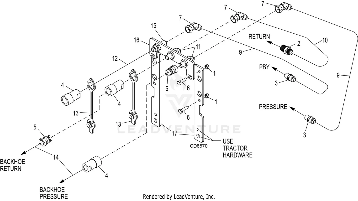 Woods 4-Point Sub-Frame Mounting Kit 1042471 Parts Diagrams