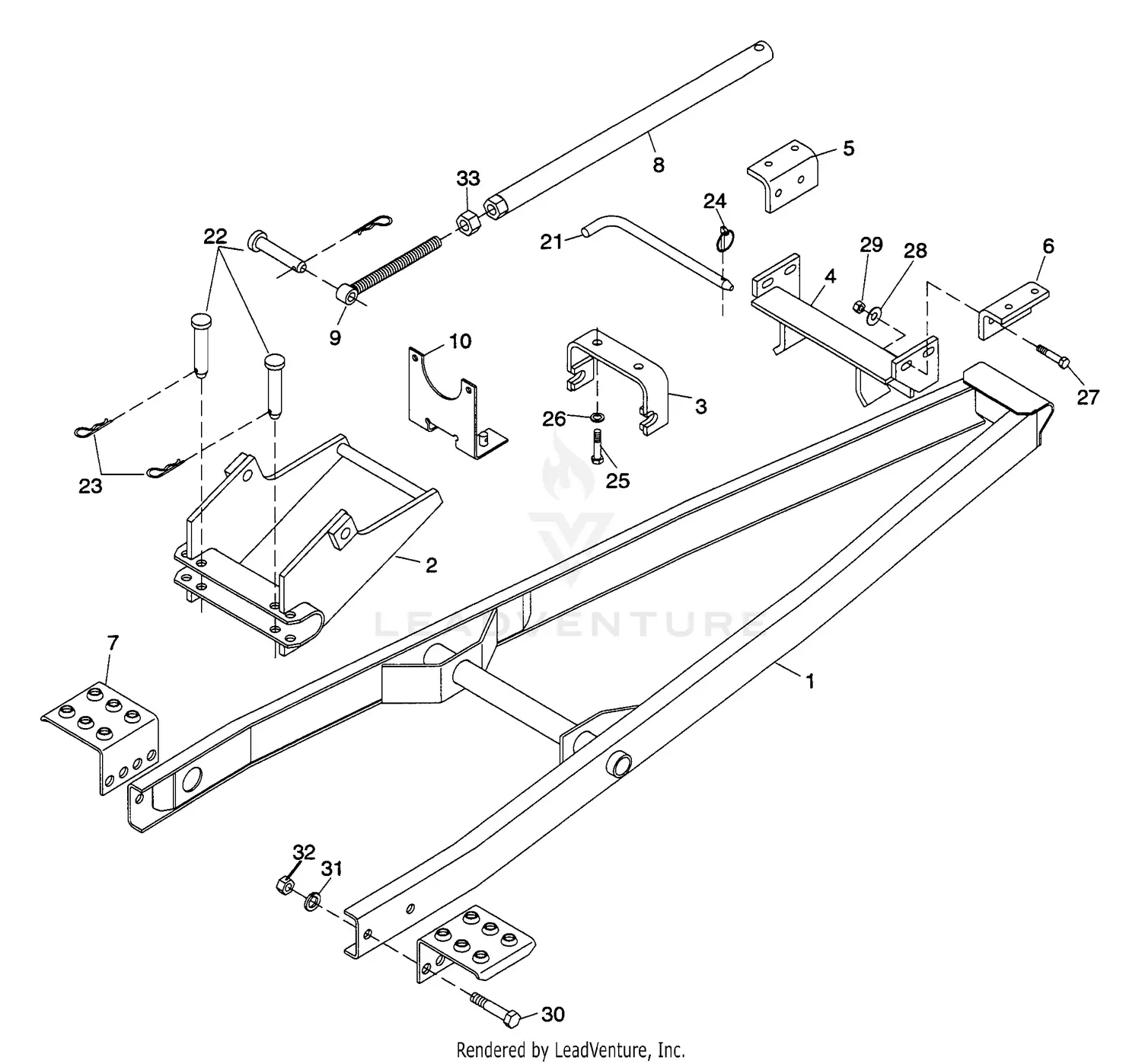 せ。ページ Woods Sub-Frame Mounting Kit 9404 Parts Diagrams