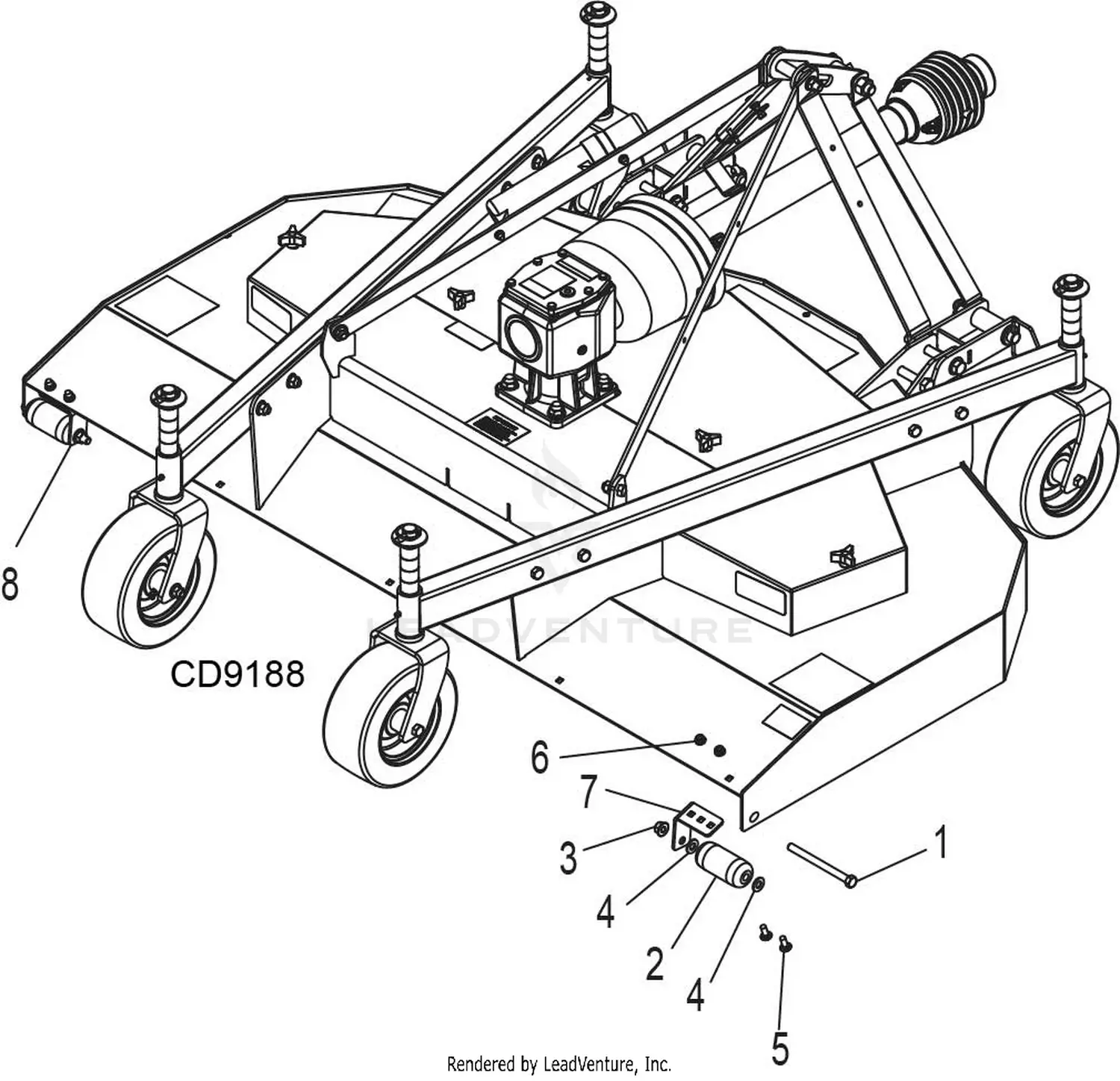 TKページ Woods TKP72.40 Turfkeeper Pro Parts Diagrams