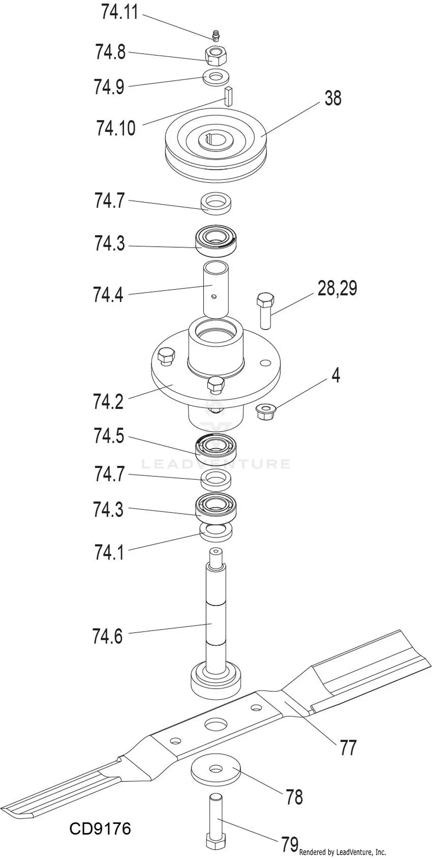 TKページ Woods TKP72.40 Turfkeeper Pro Parts Diagrams